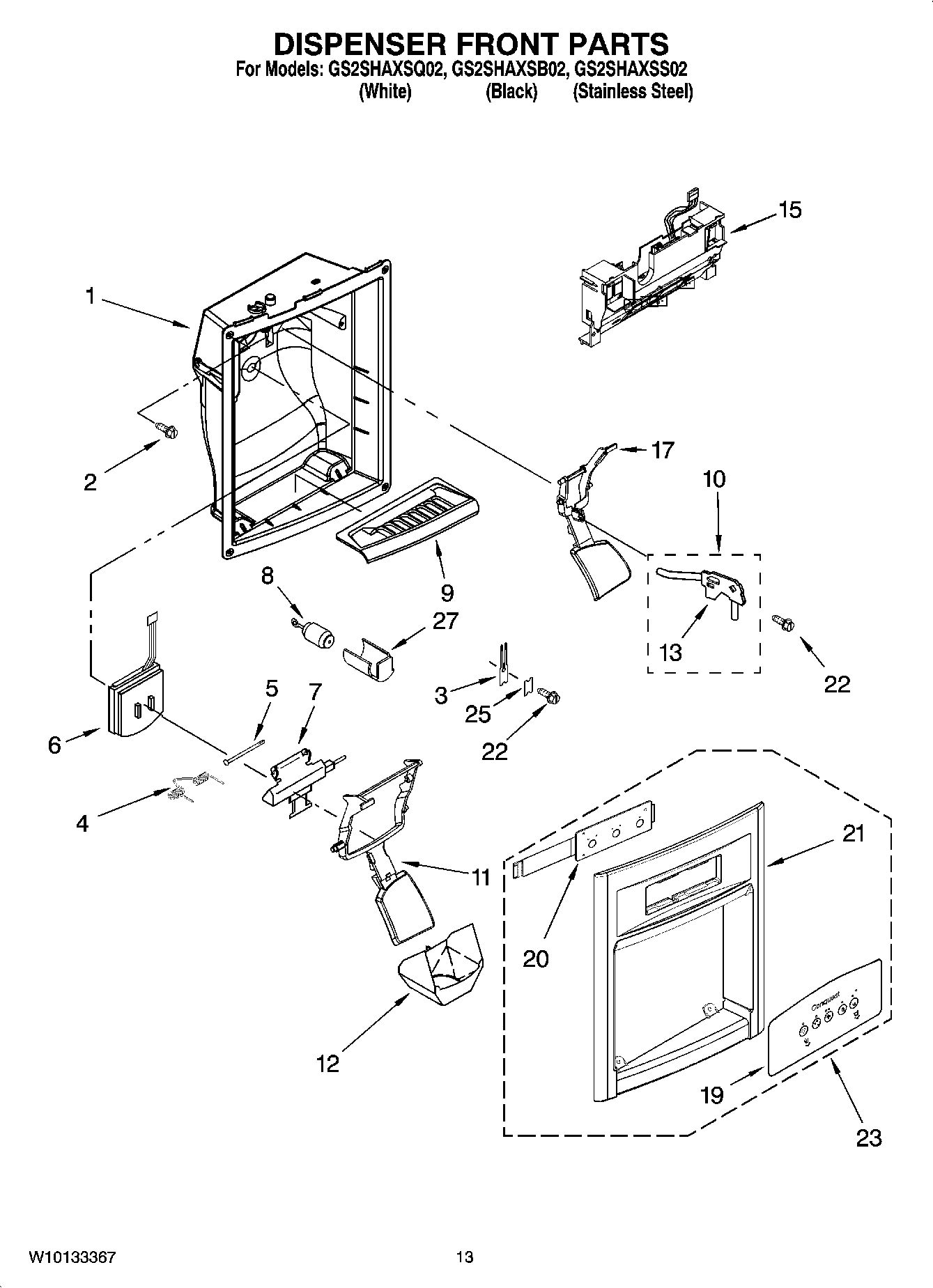 08 - DISPENSER FRONT PARTS