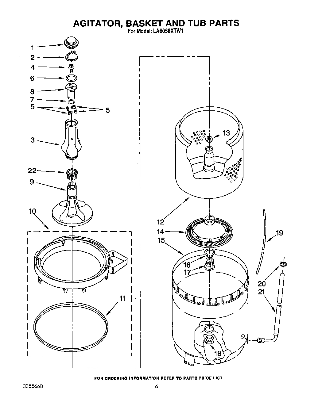 05 - AGITATOR, BASKET AND TUB