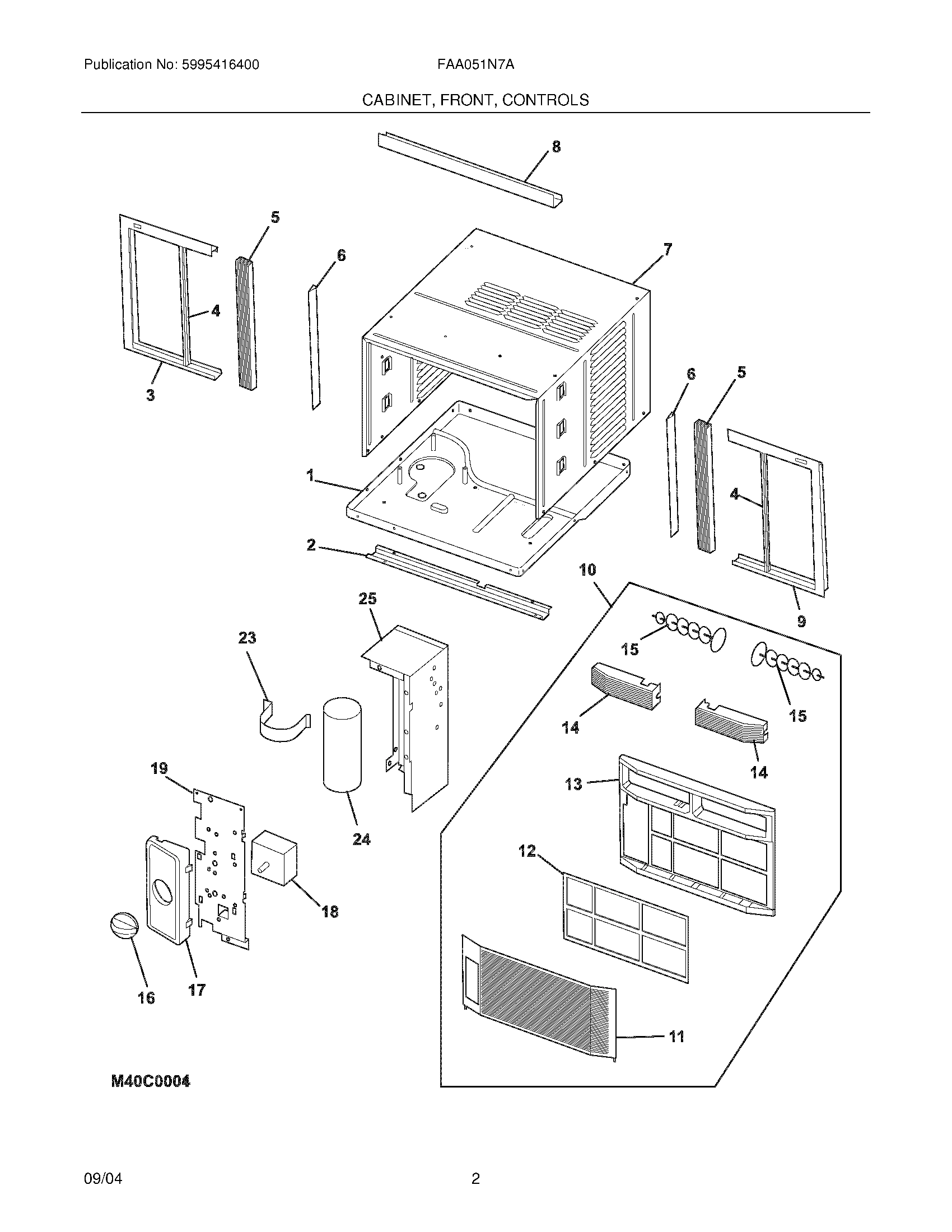 03 - CABINET/FRONT/CONTROLS