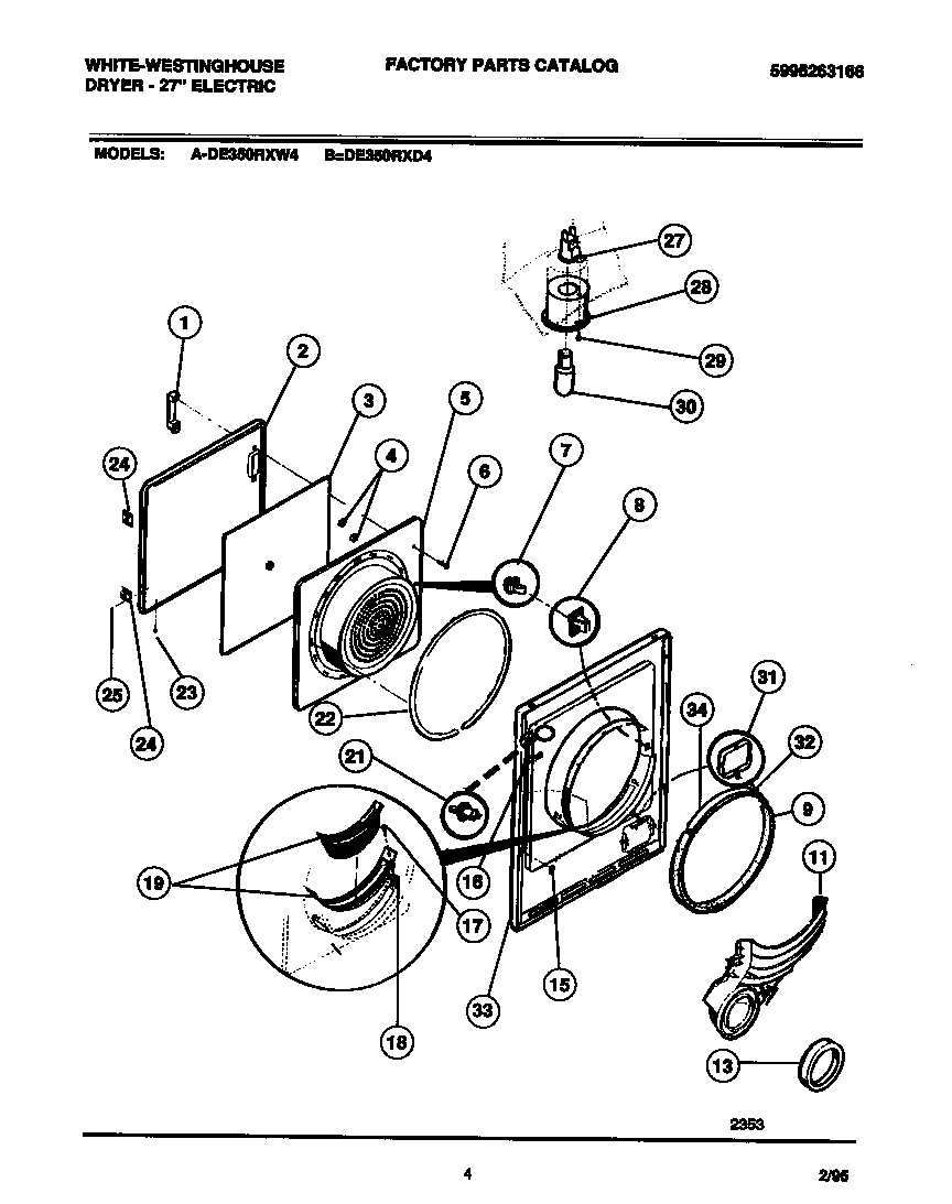 03 - DOOR, FRONT PANEL, LINT FILTER
