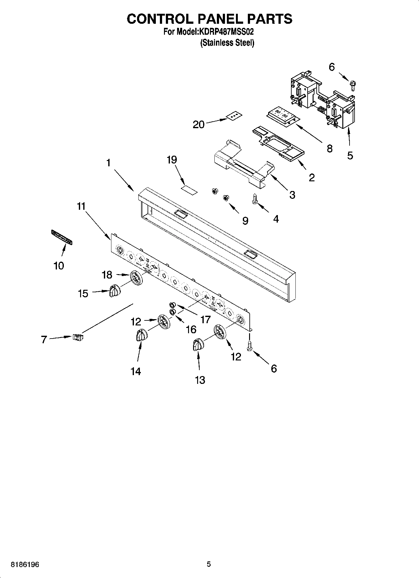 04 - CONTROL PANEL PARTS