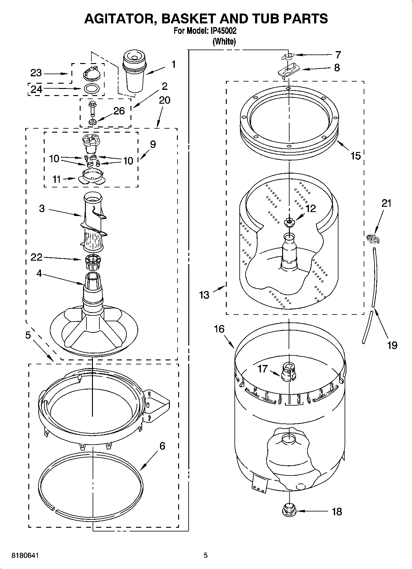 03 - AGITATOR, BASKET AND TUB PARTS