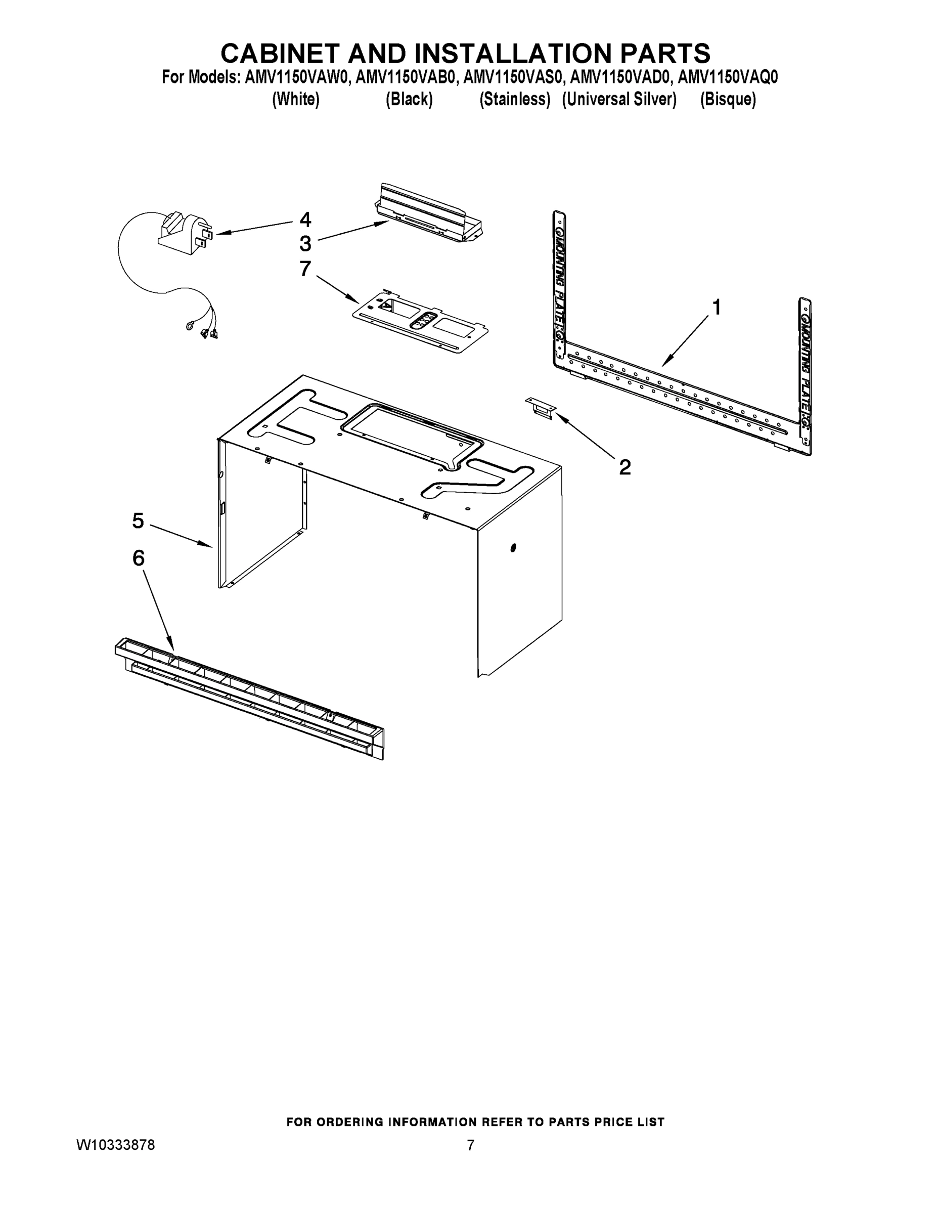 06 - CABINET AND INSTALLATION PARTS