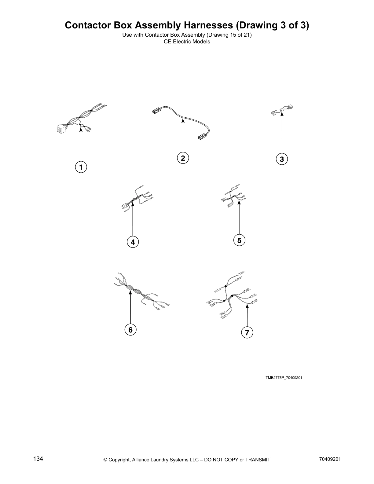 Contactor Box Assembly Harnesses (Drawing 3 of 3)