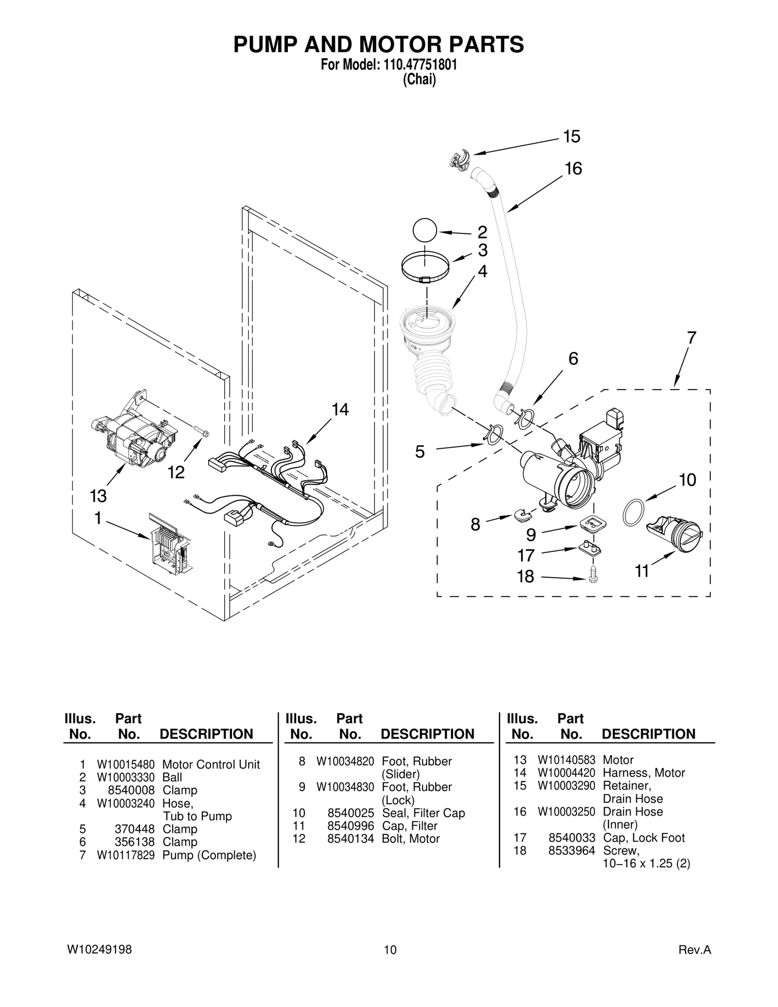 PUMP AND MOTOR PARTS