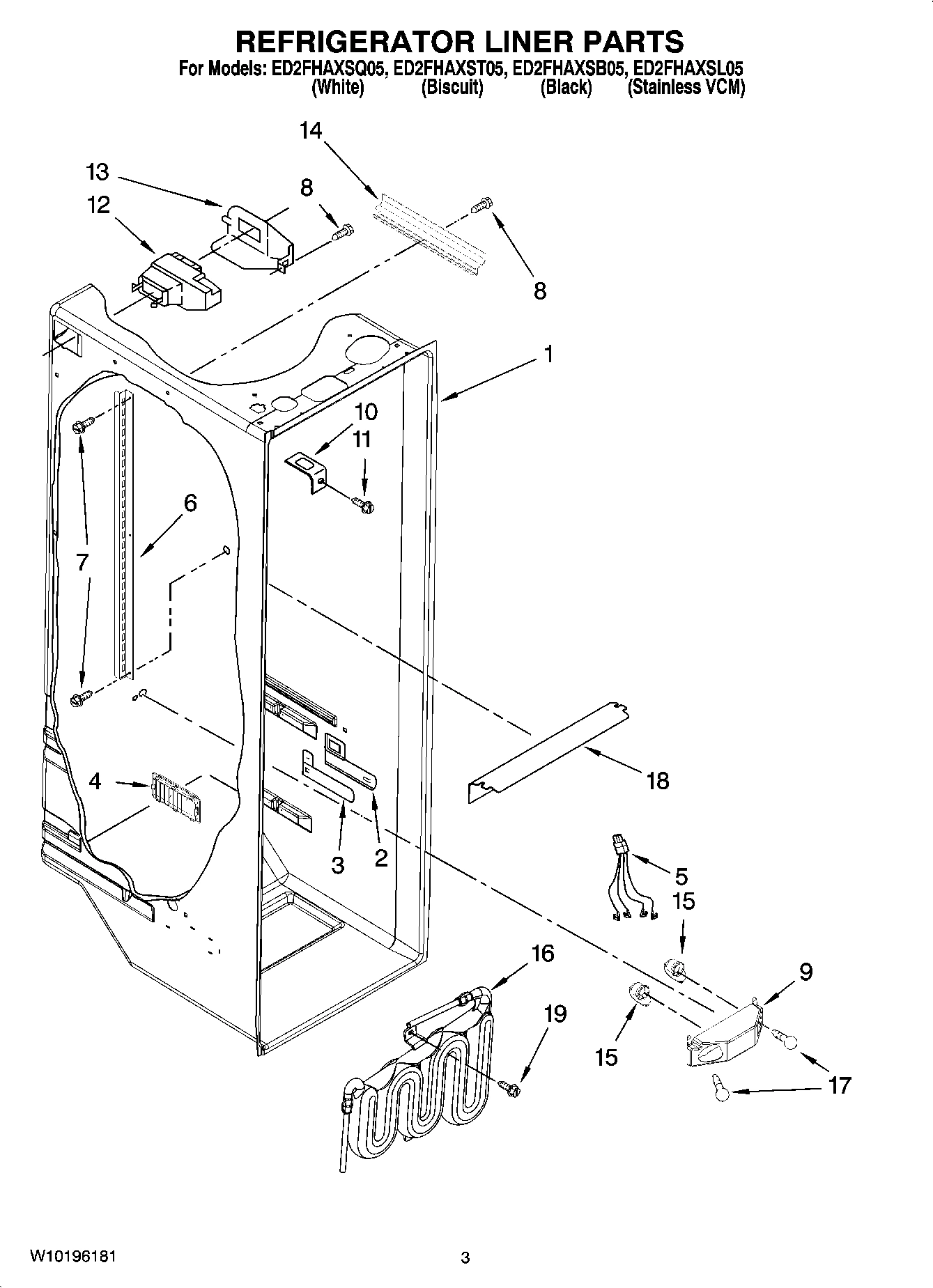 02 - REFRIGERATOR LINER PARTS