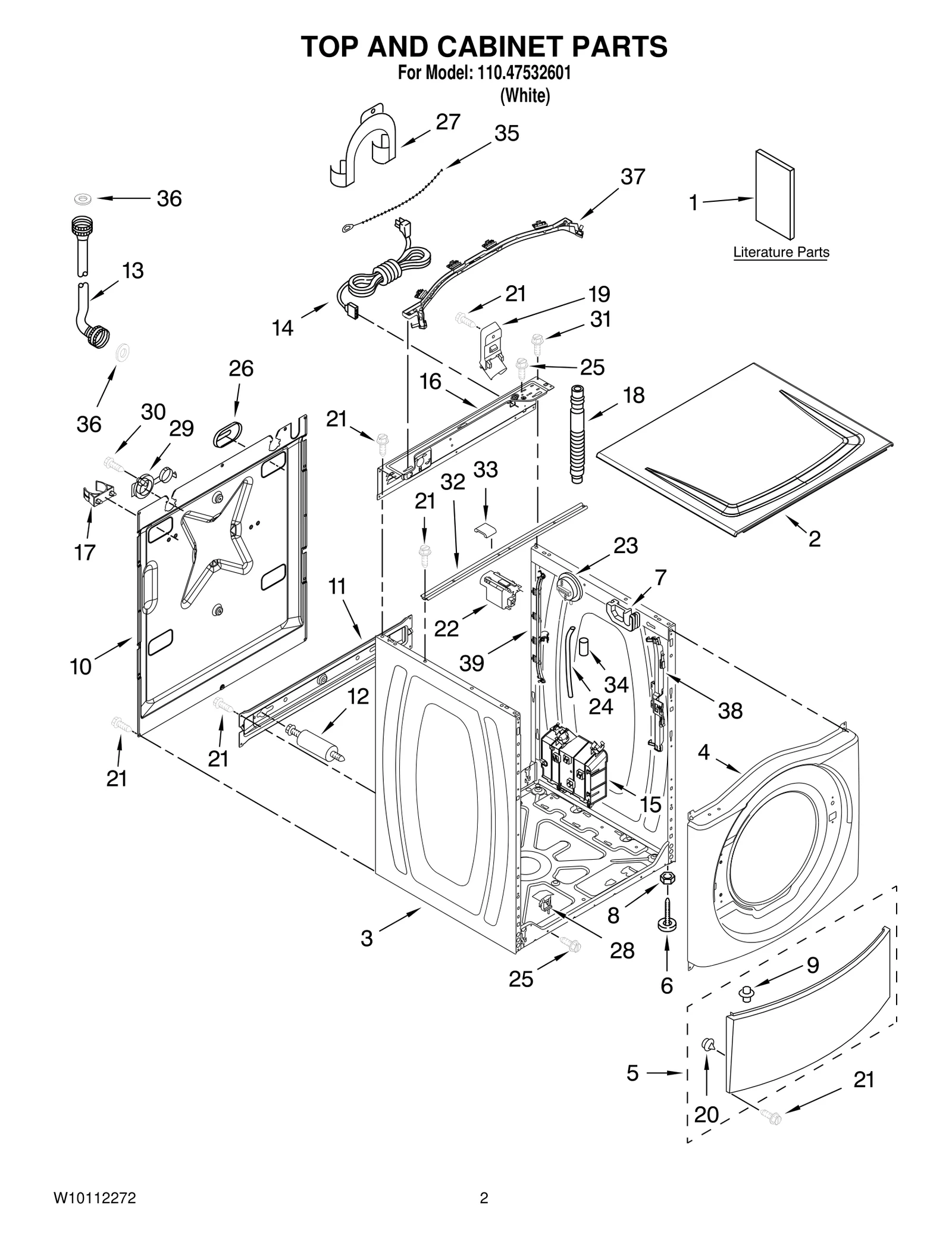 TOP AND CABINET PARTS