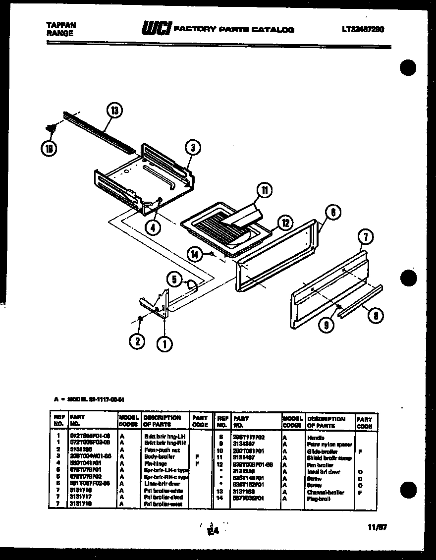 04 - BROILER DRAWER PARTS