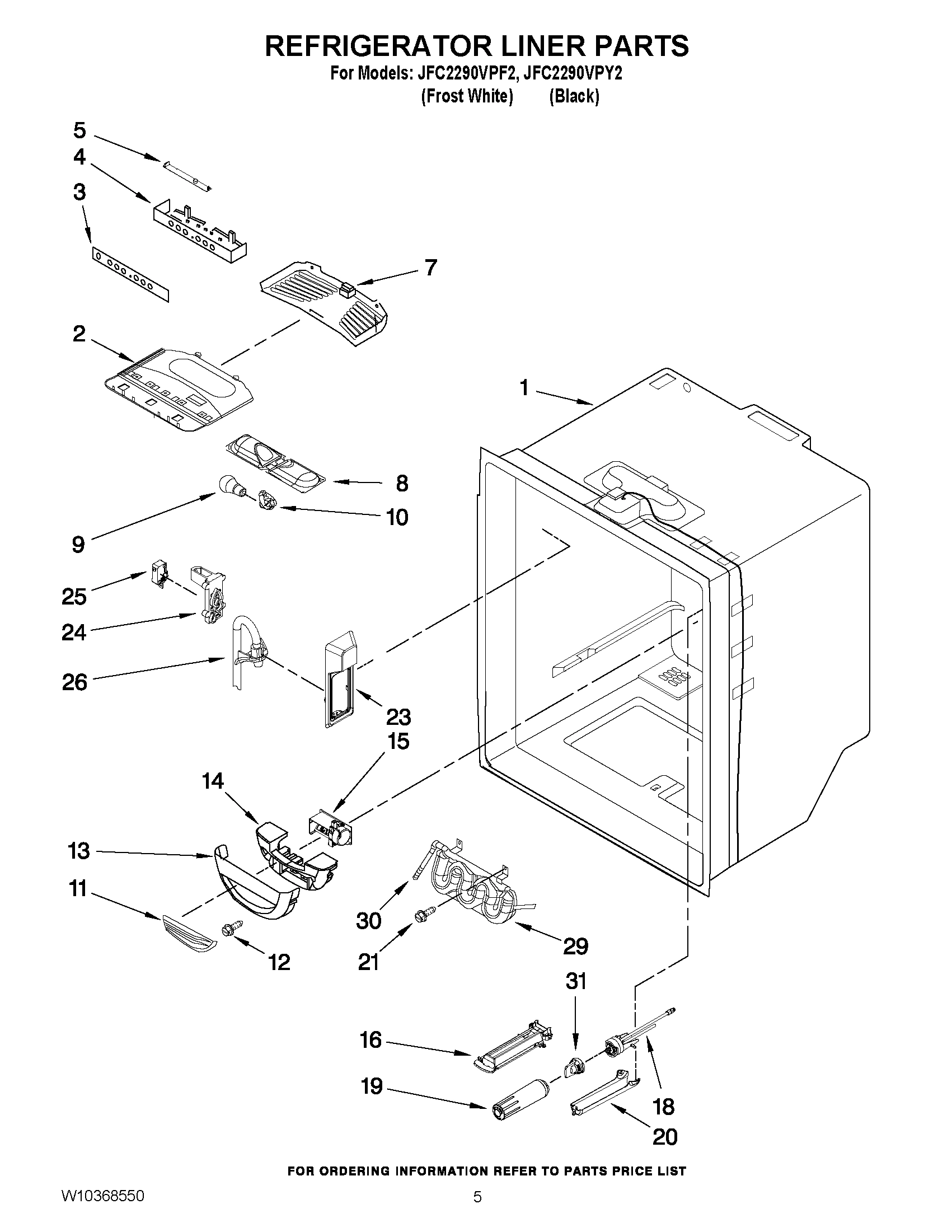 03 - REFRIGERATOR LINER PARTS