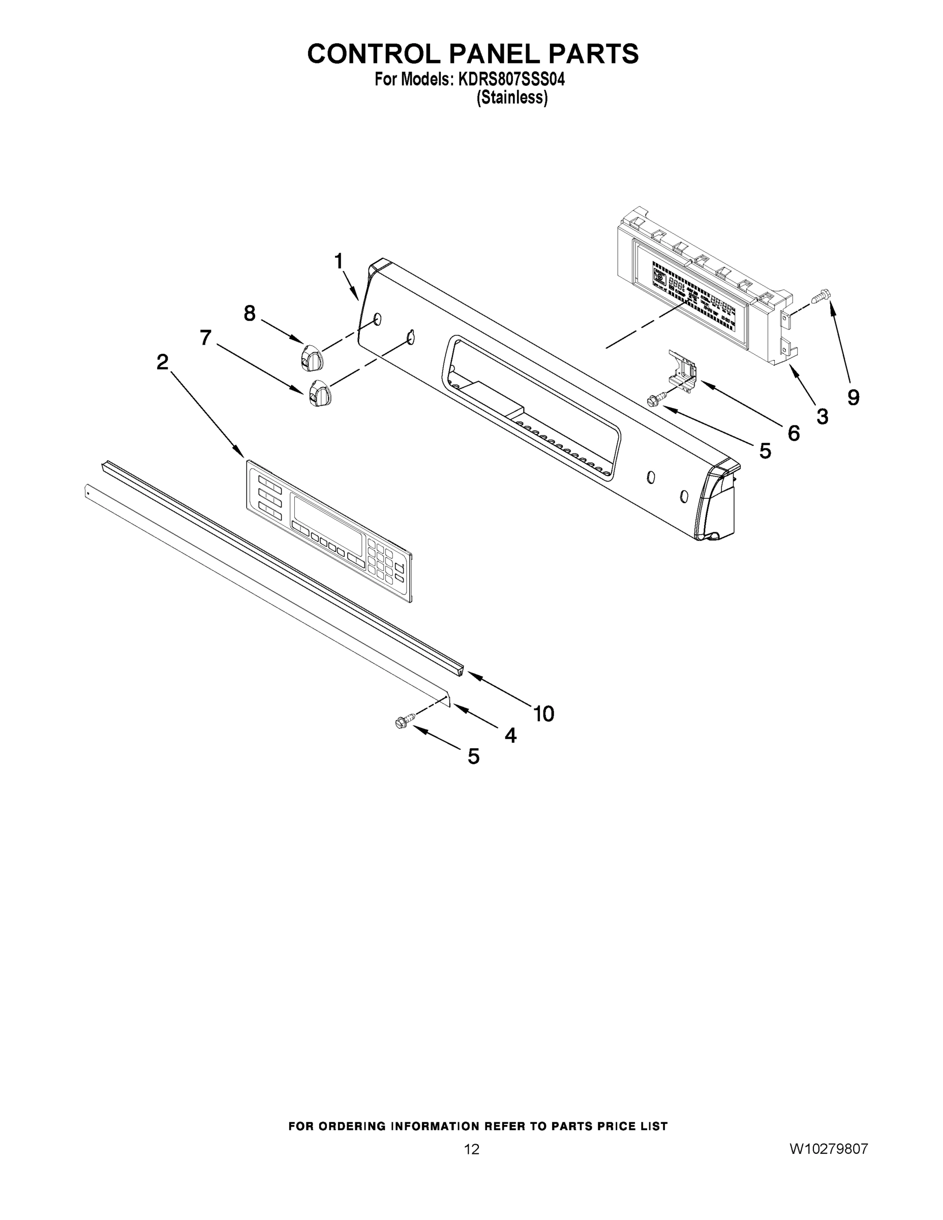 09 - CONTROL PANEL PARTS