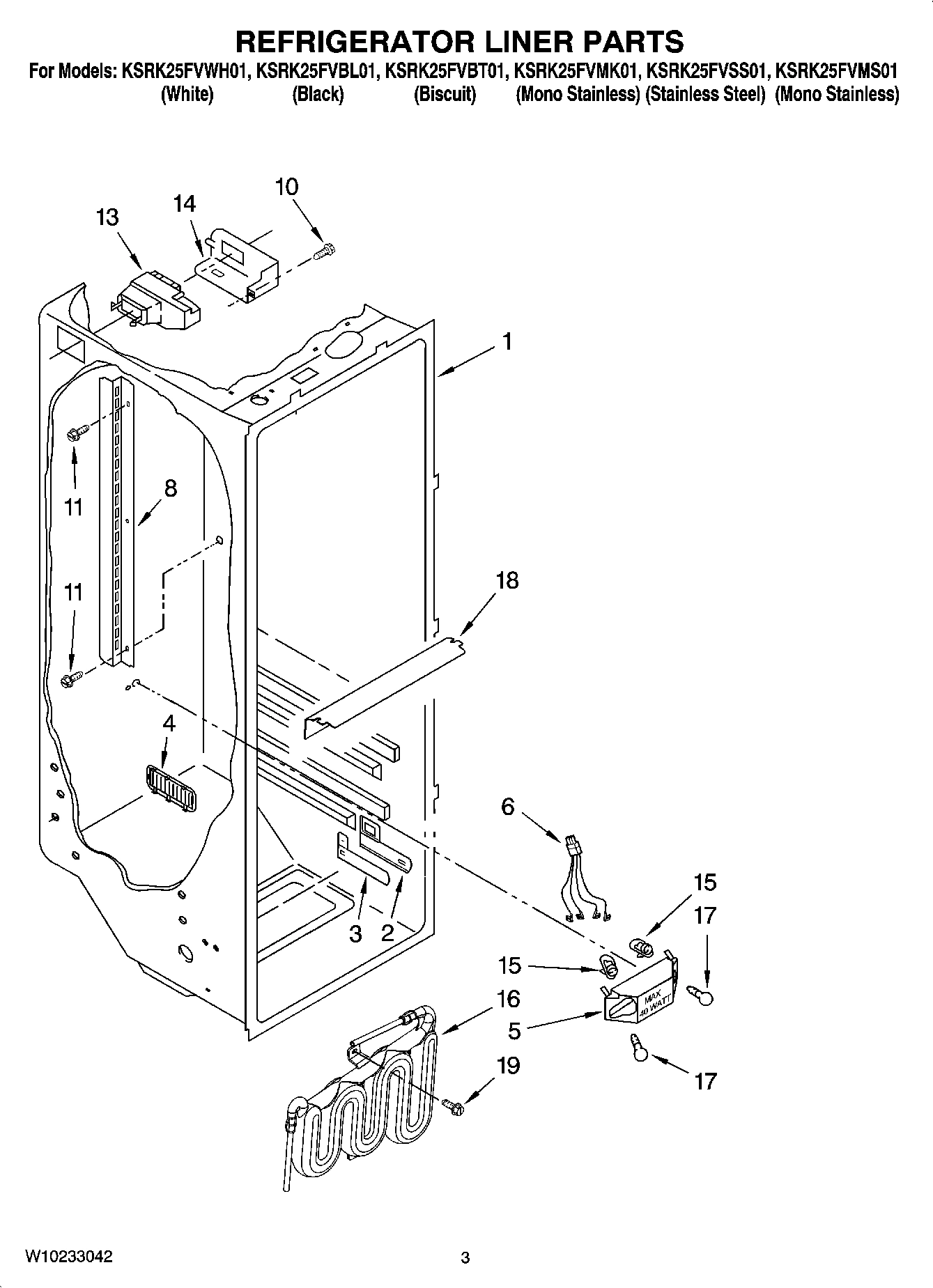 02 - REFRIGERATOR LINER PARTS