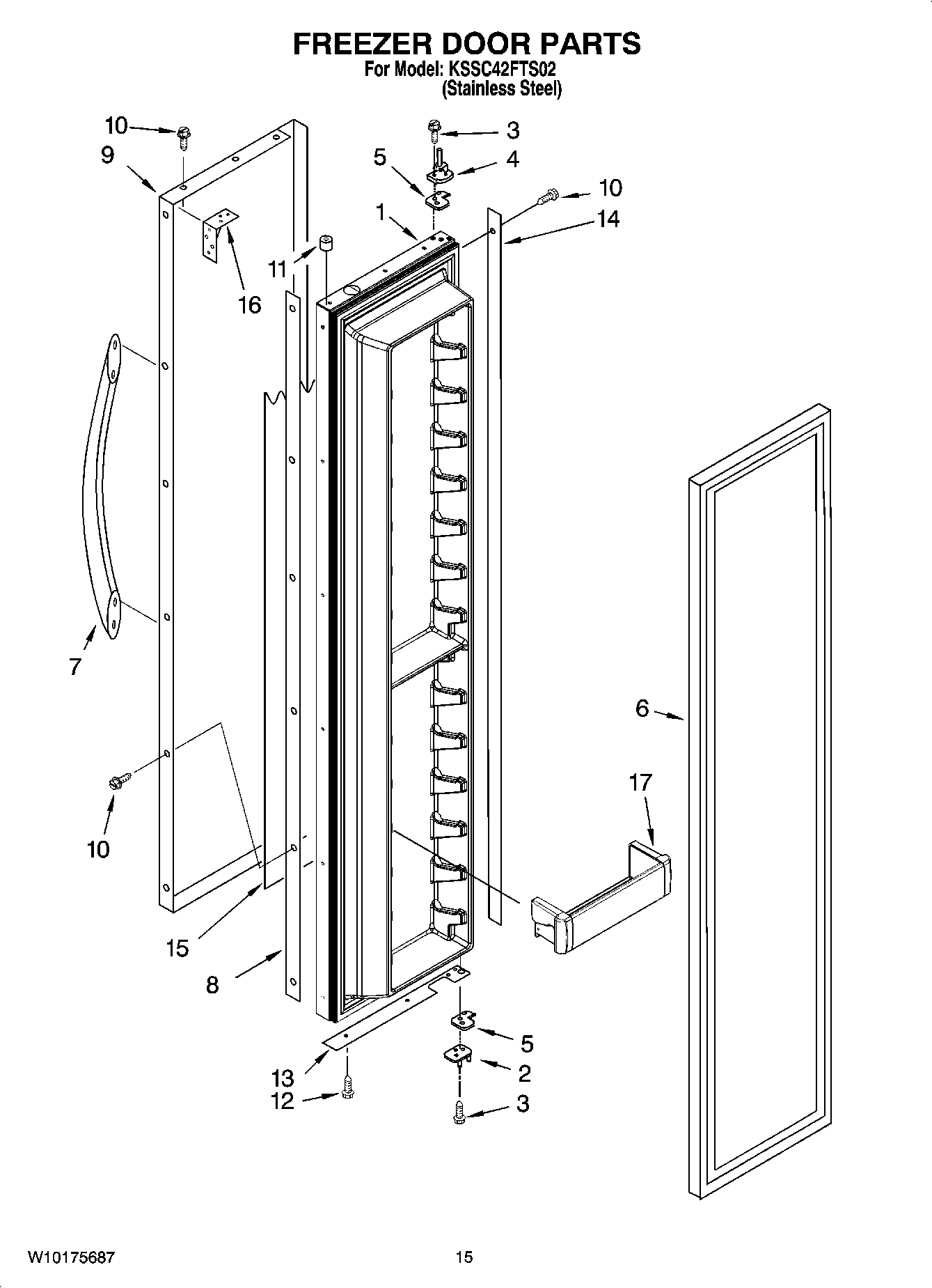 10 - FREEZER DOOR PARTS