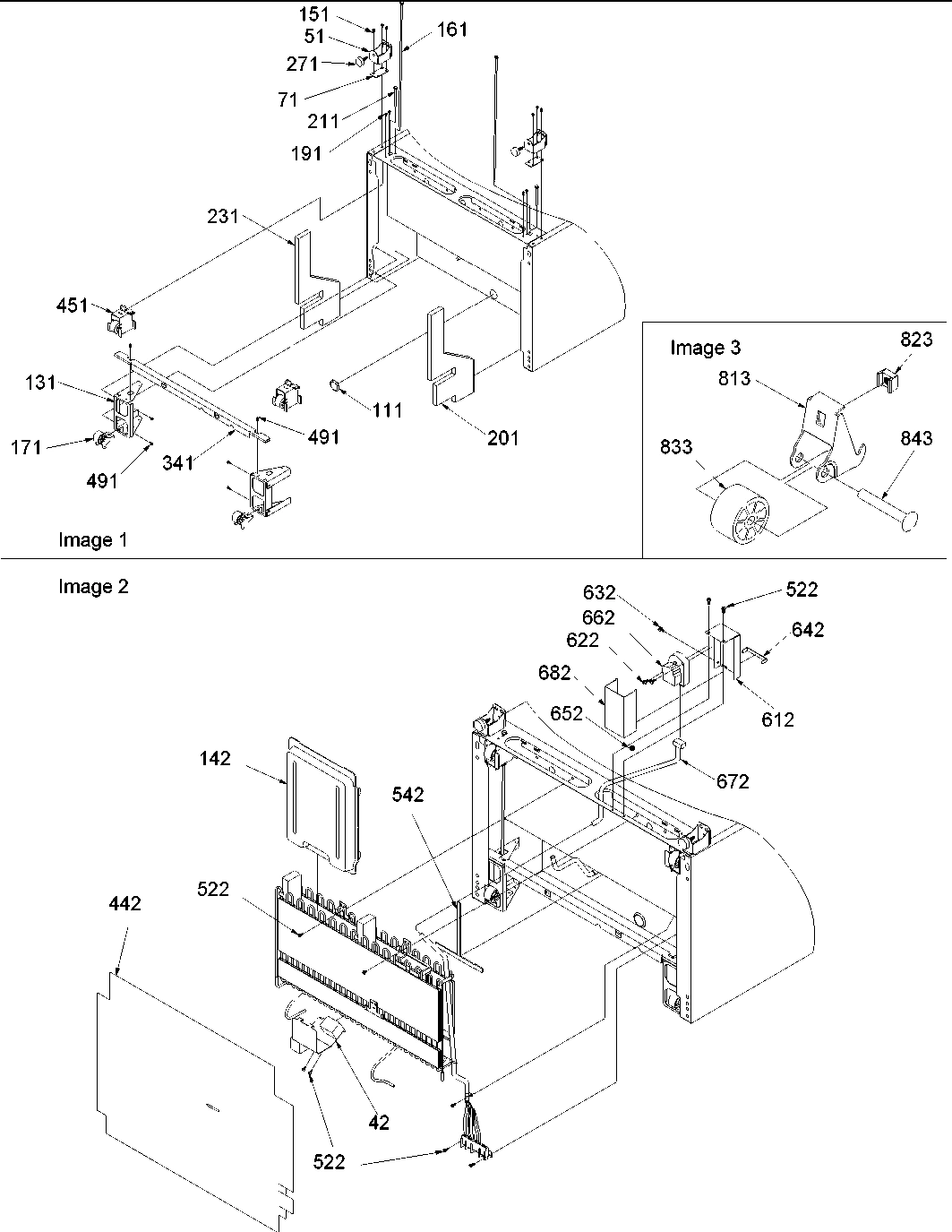 01 - Bottom Hinge, Roller, and Condenser Assy