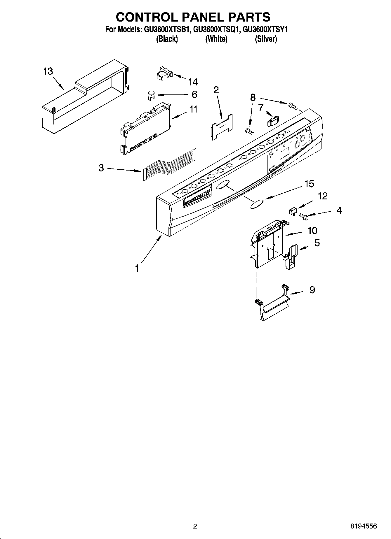 02 - CONTROL PANEL PARTS
