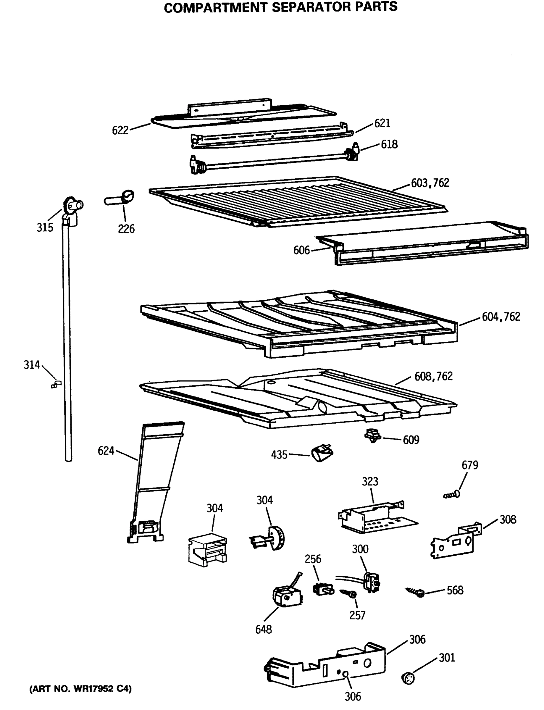 COMPARTMENT SEPARATOR PARTS