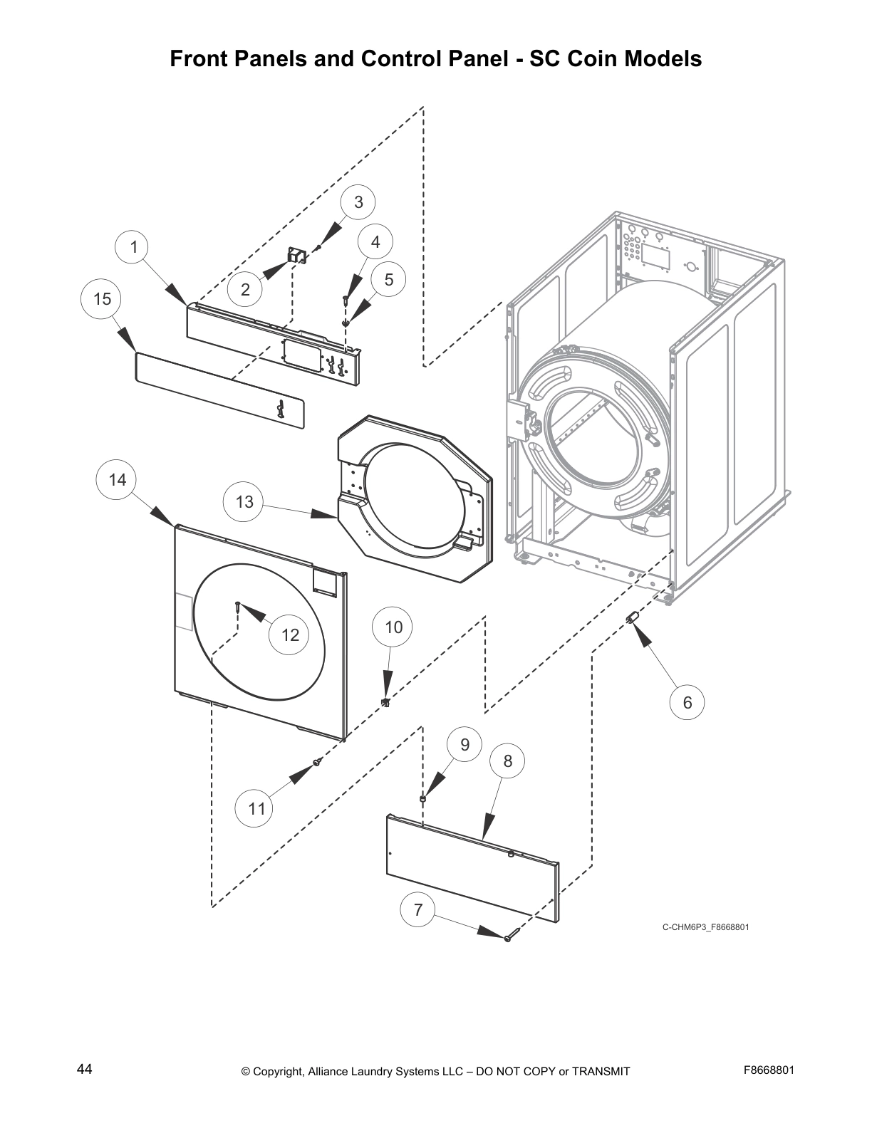 Front Panels and Control Panel - SC Coin Models