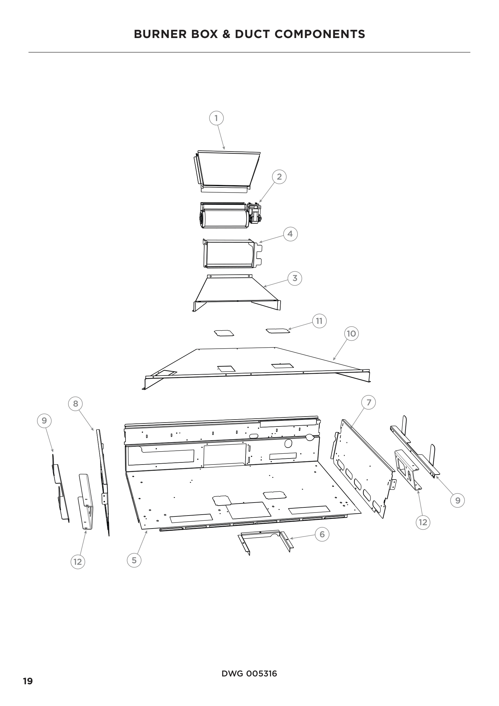 BURNER BOX & DUCT COMPONENTS