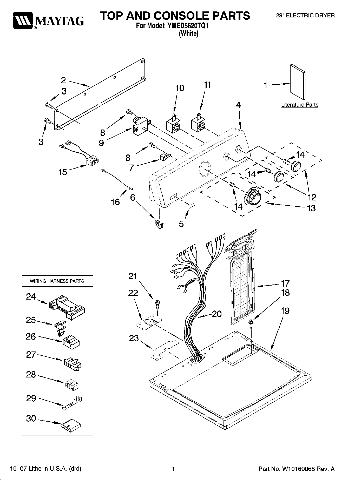 01 - TOP AND CONSOLE PARTS