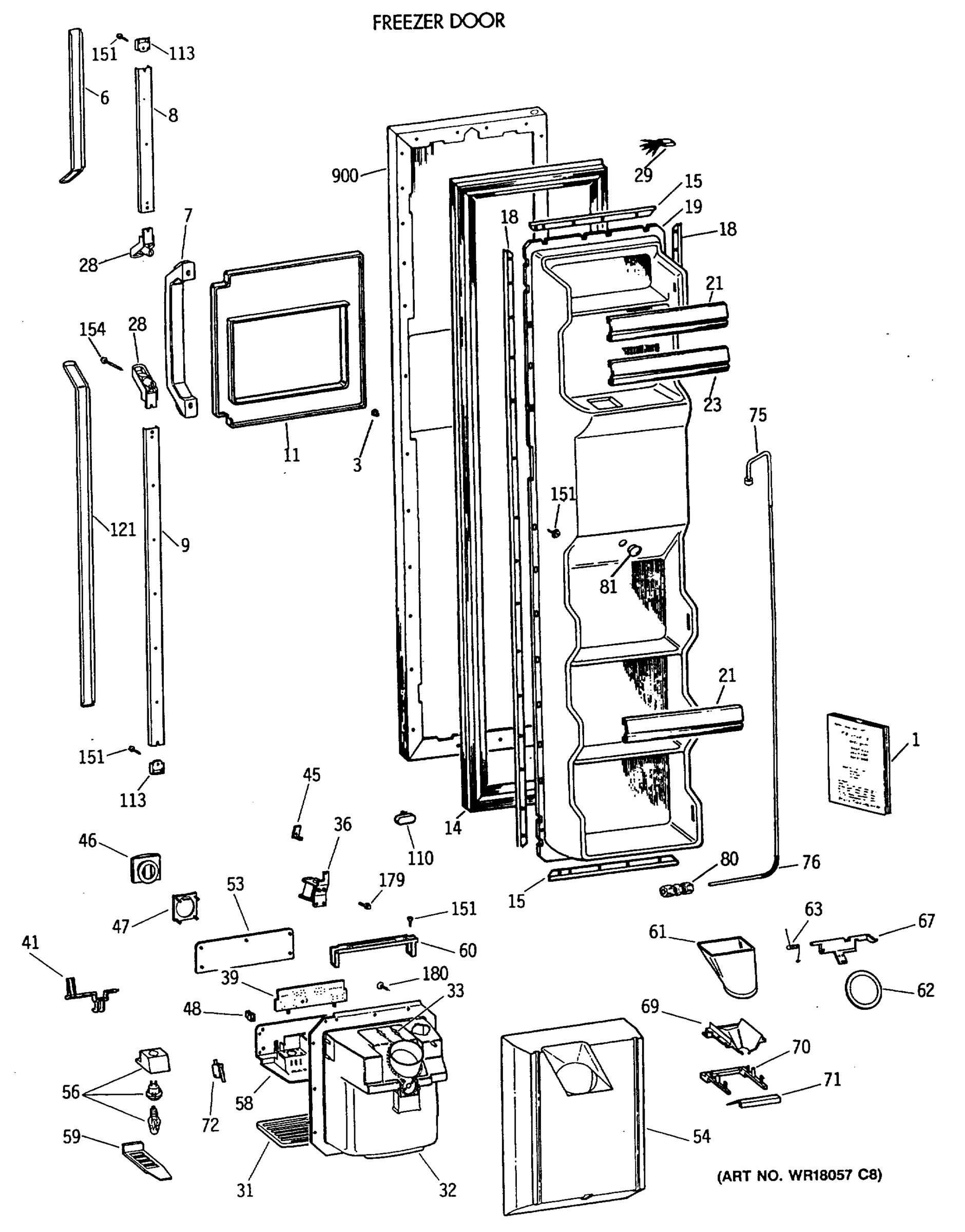 FREEZER DOOR