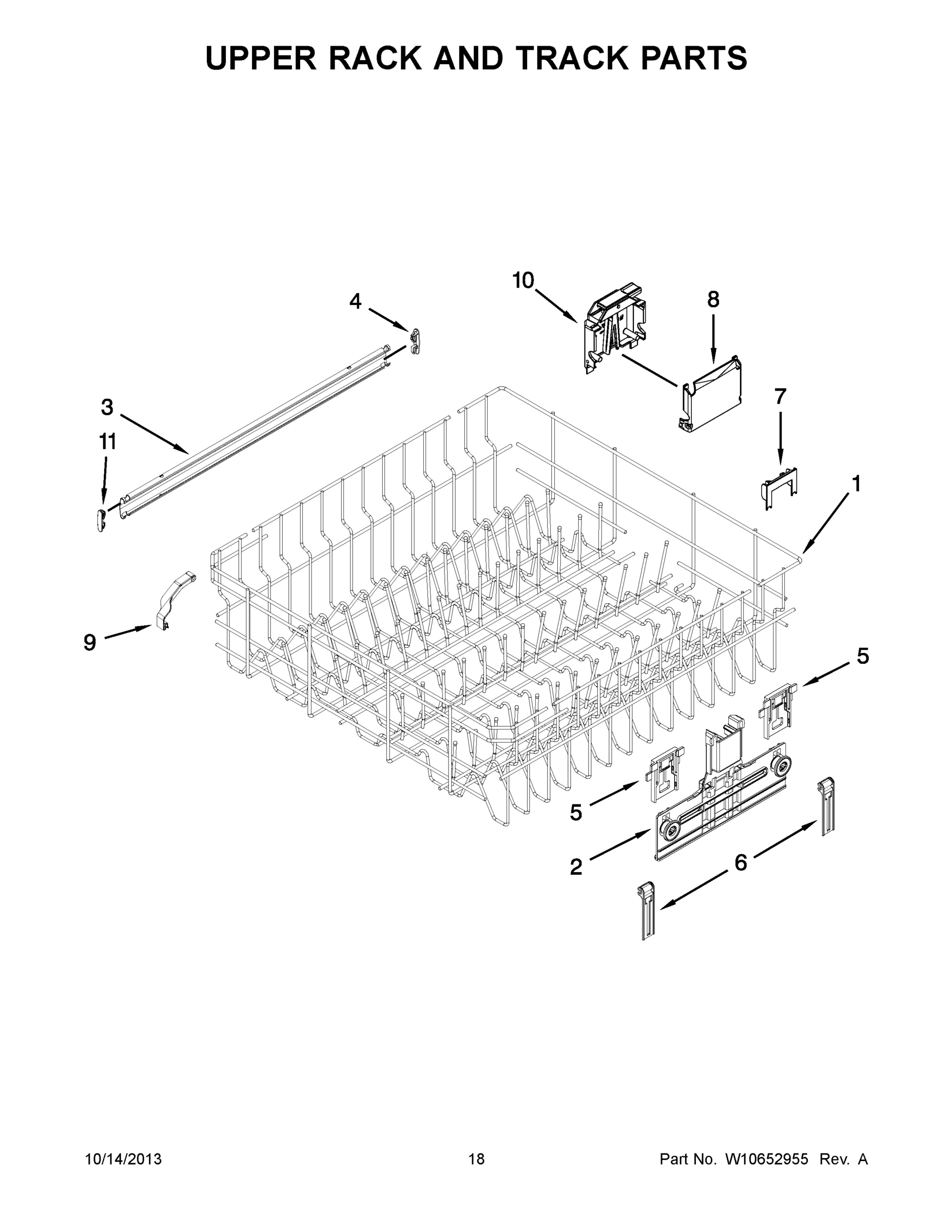 10 - UPPER RACK AND TRACK PARTS