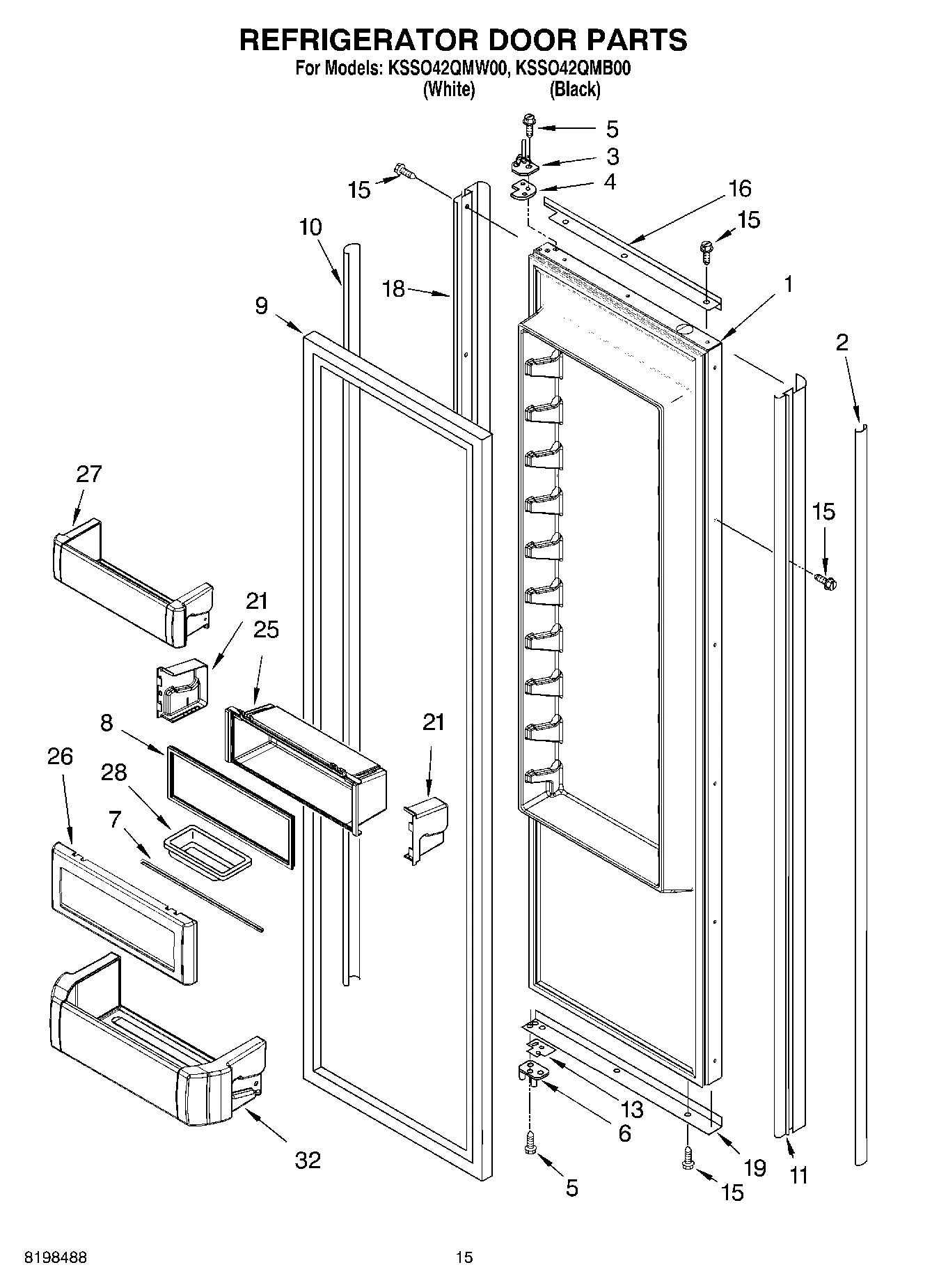 10 - REFRIGERATOR DOOR PARTS