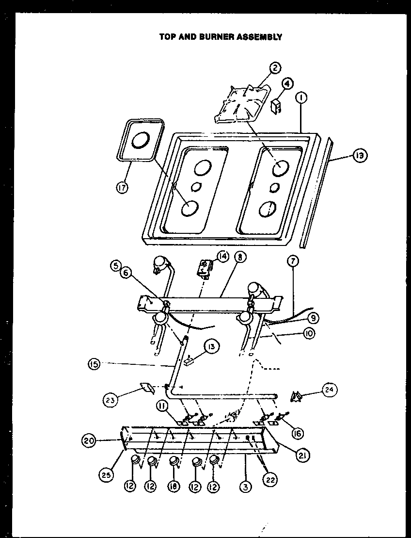 07 - TOP AND BURNER ASSY