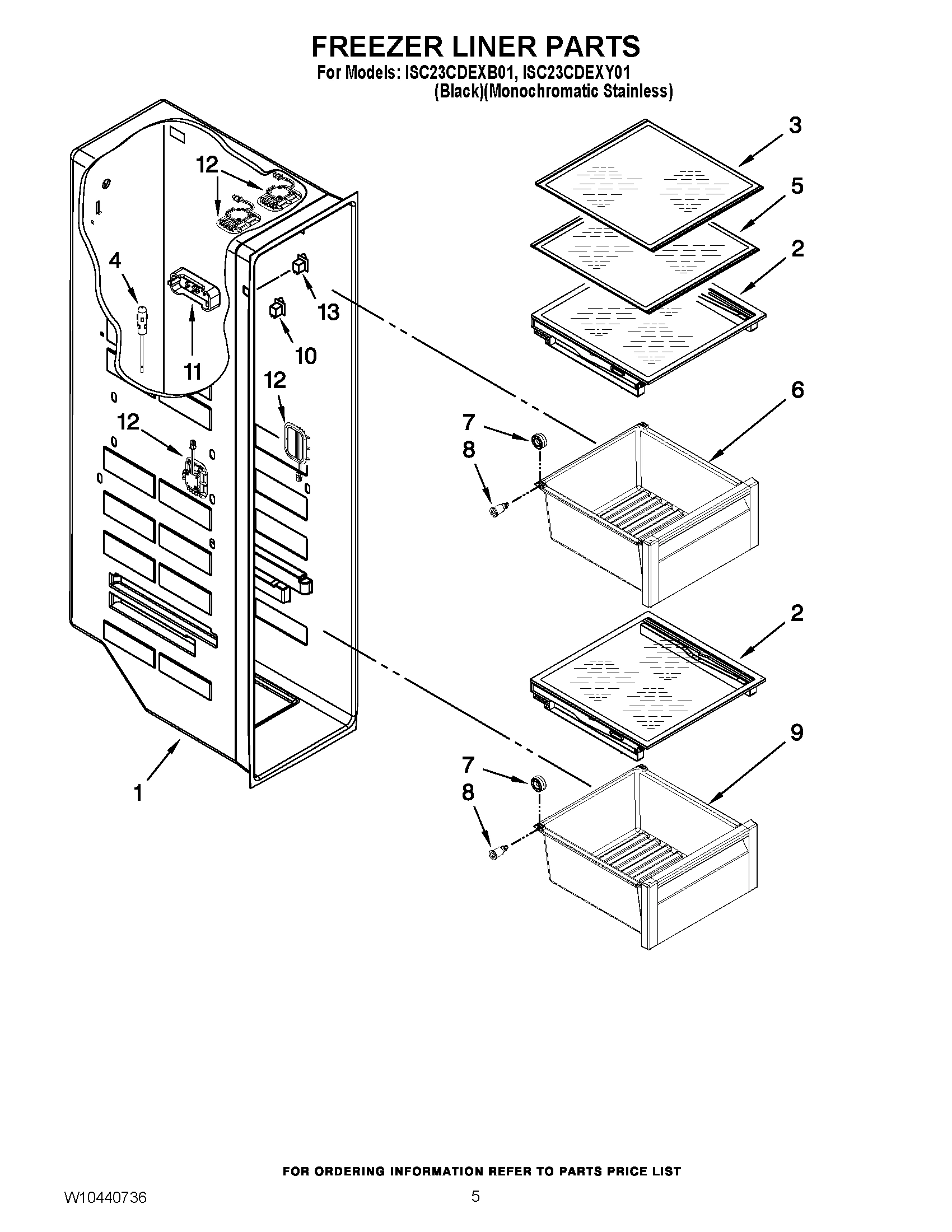 04 - FREEZER LINER PARTS