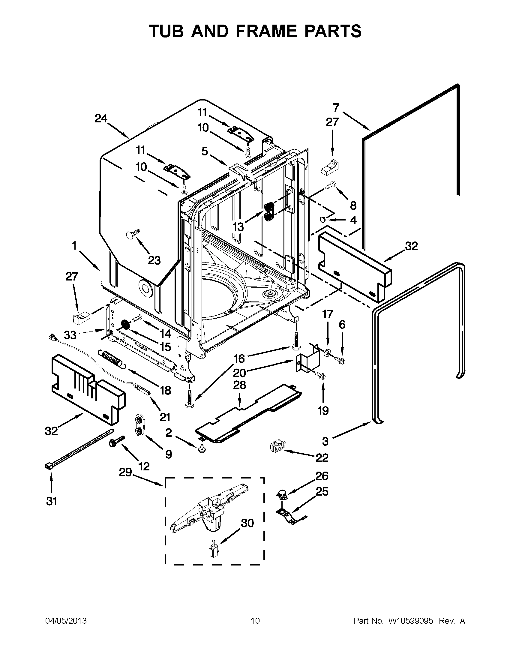 05 - TUB AND FRAME PARTS