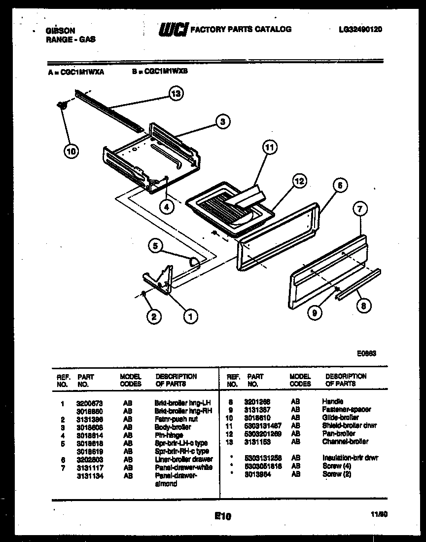 05 - BROILER DRAWER PARTS