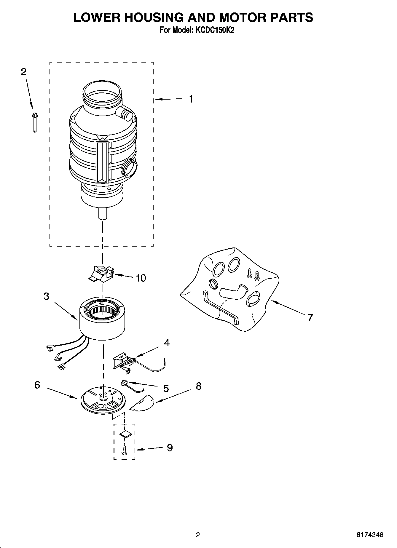 02 - LOWER HOUSING AND MOTOR PARTS