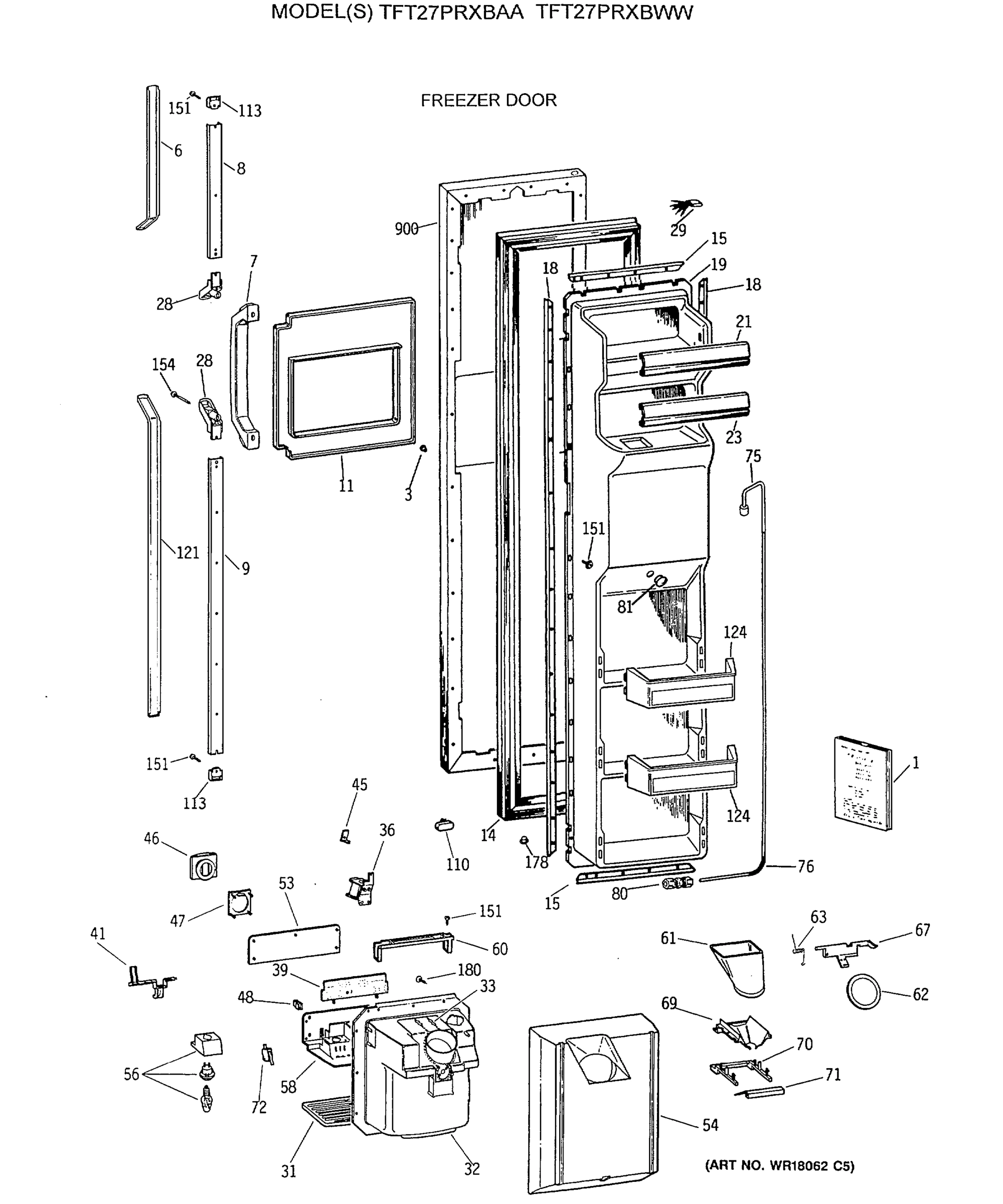 FREEZER DOOR