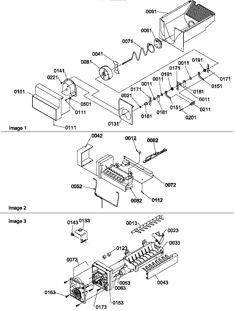 06 - ICE BUCKET AUGER AND ICE MAKER PARTS