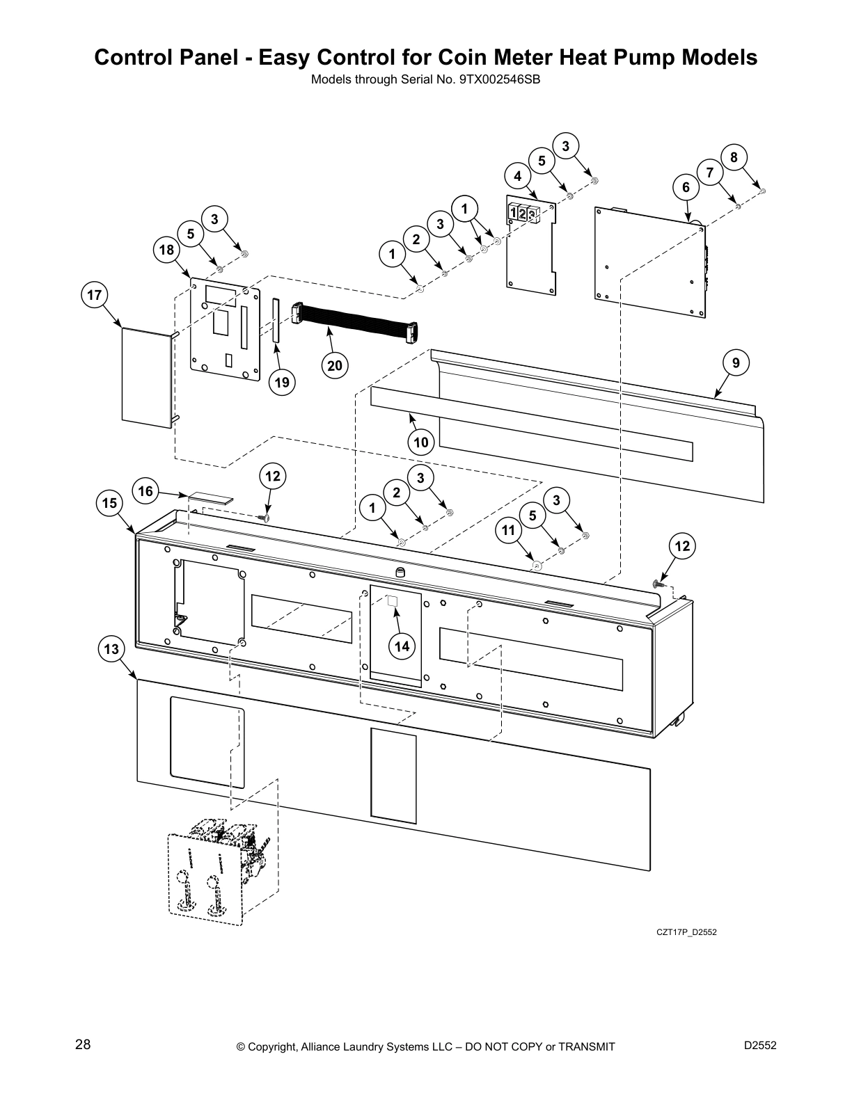 Control Panel - Easy Control for Coin Meter Heat Pump Models