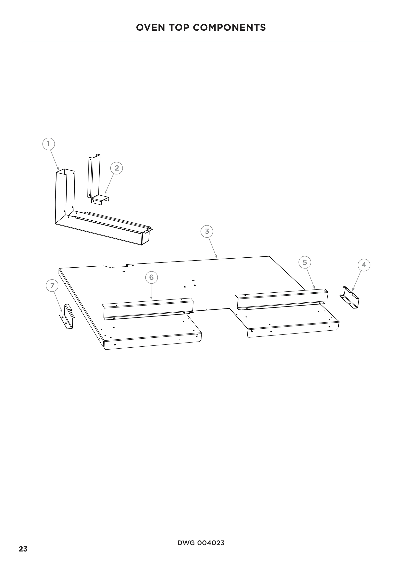 OVEN TOP COMPONENTS