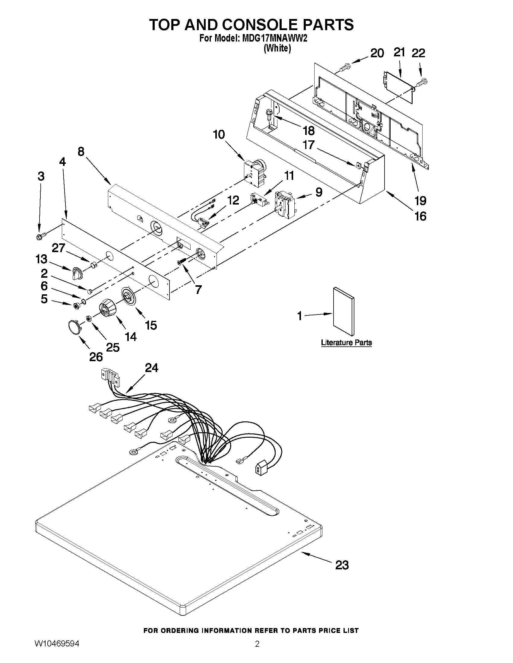 01 - TOP AND CONSOLE PARTS