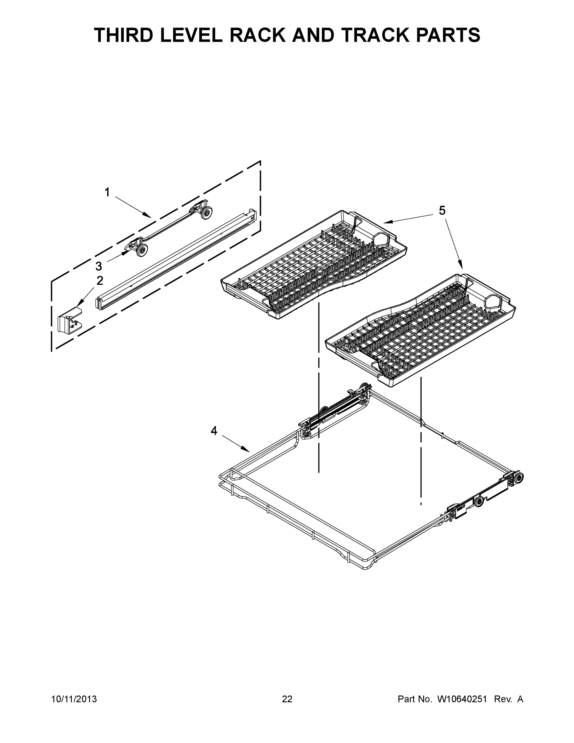 12 - THIRD LEVEL RACK AND TRACK PARTS