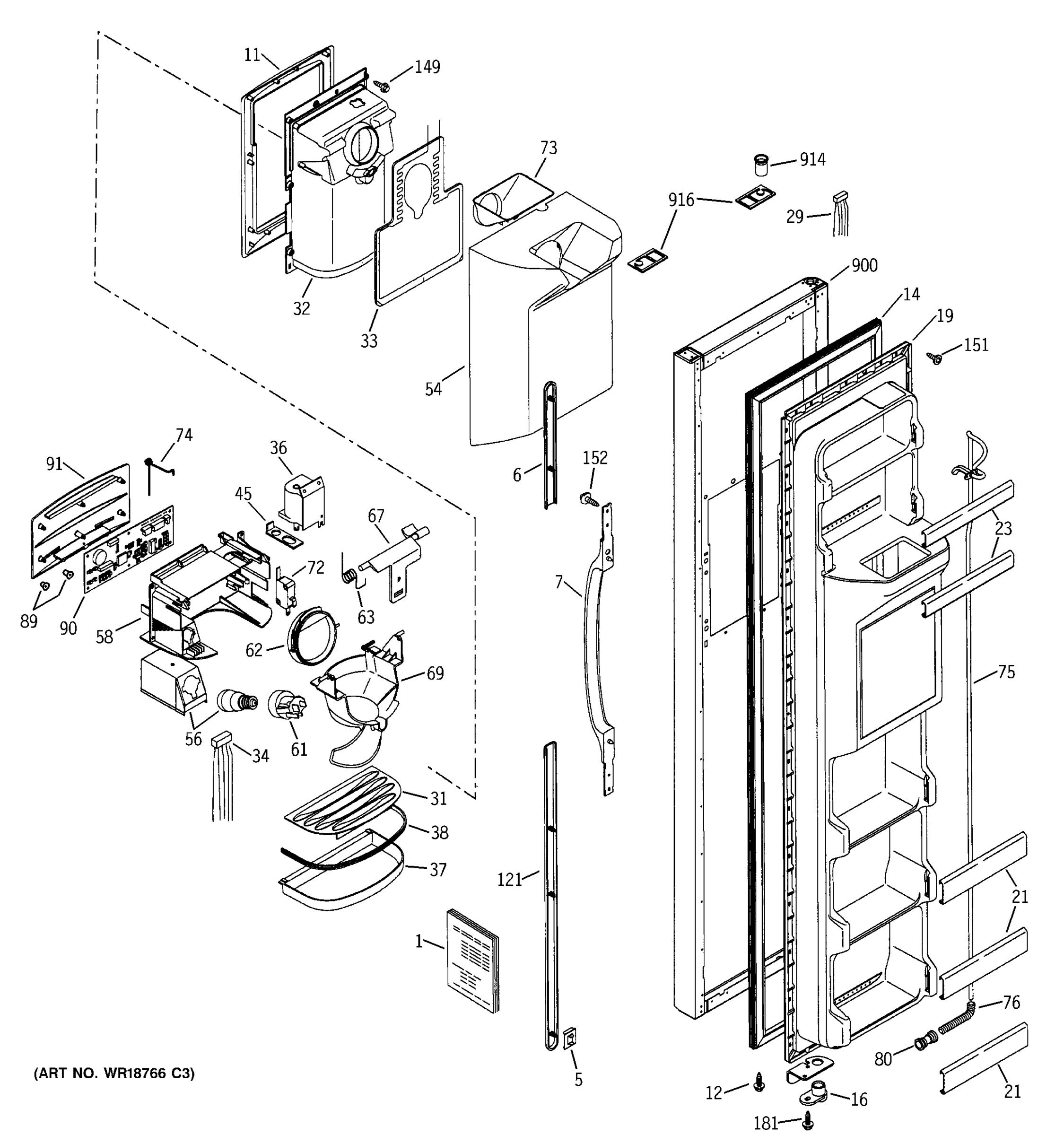 FREEZER DOOR