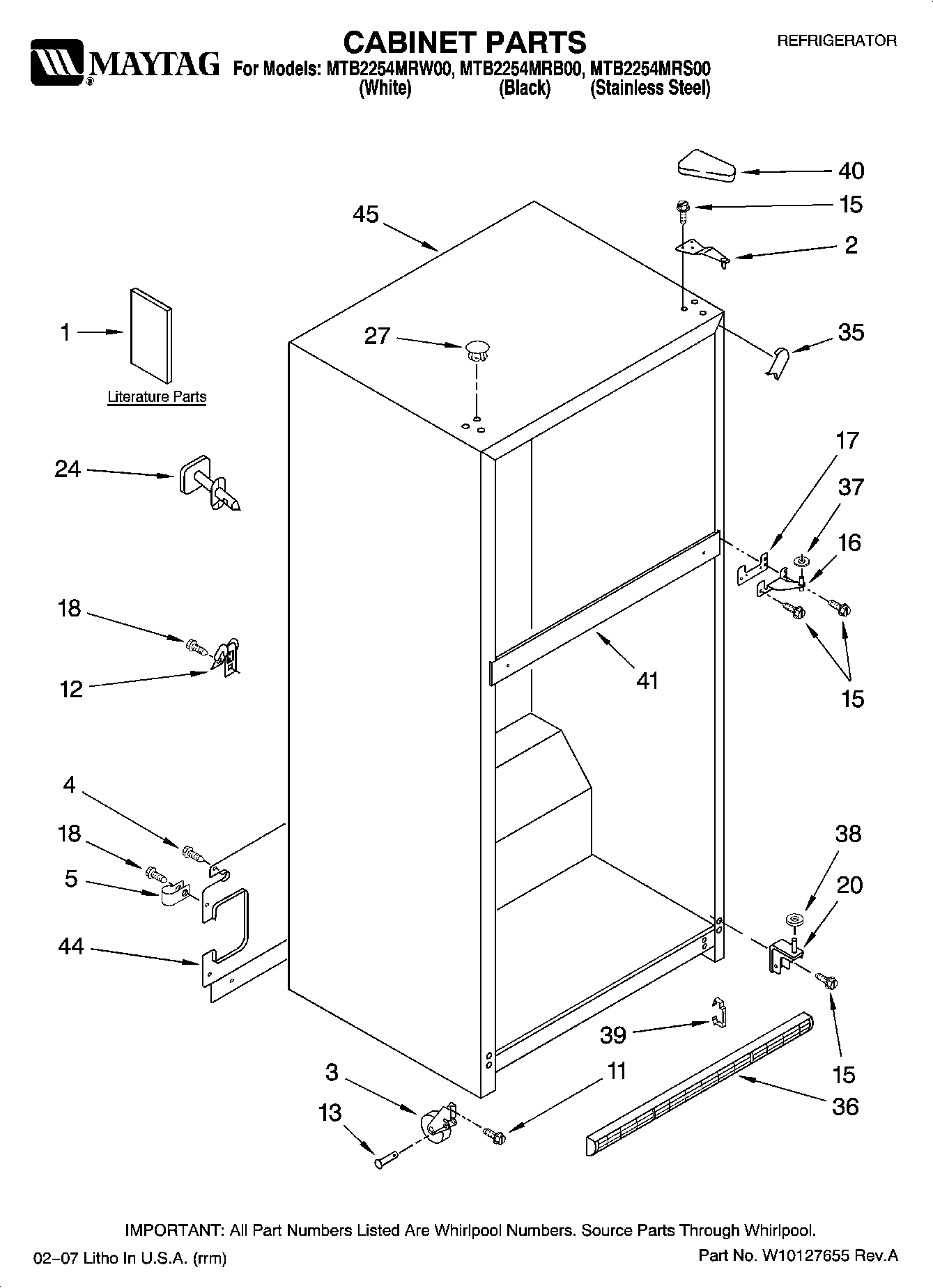 01 - CABINET PARTS