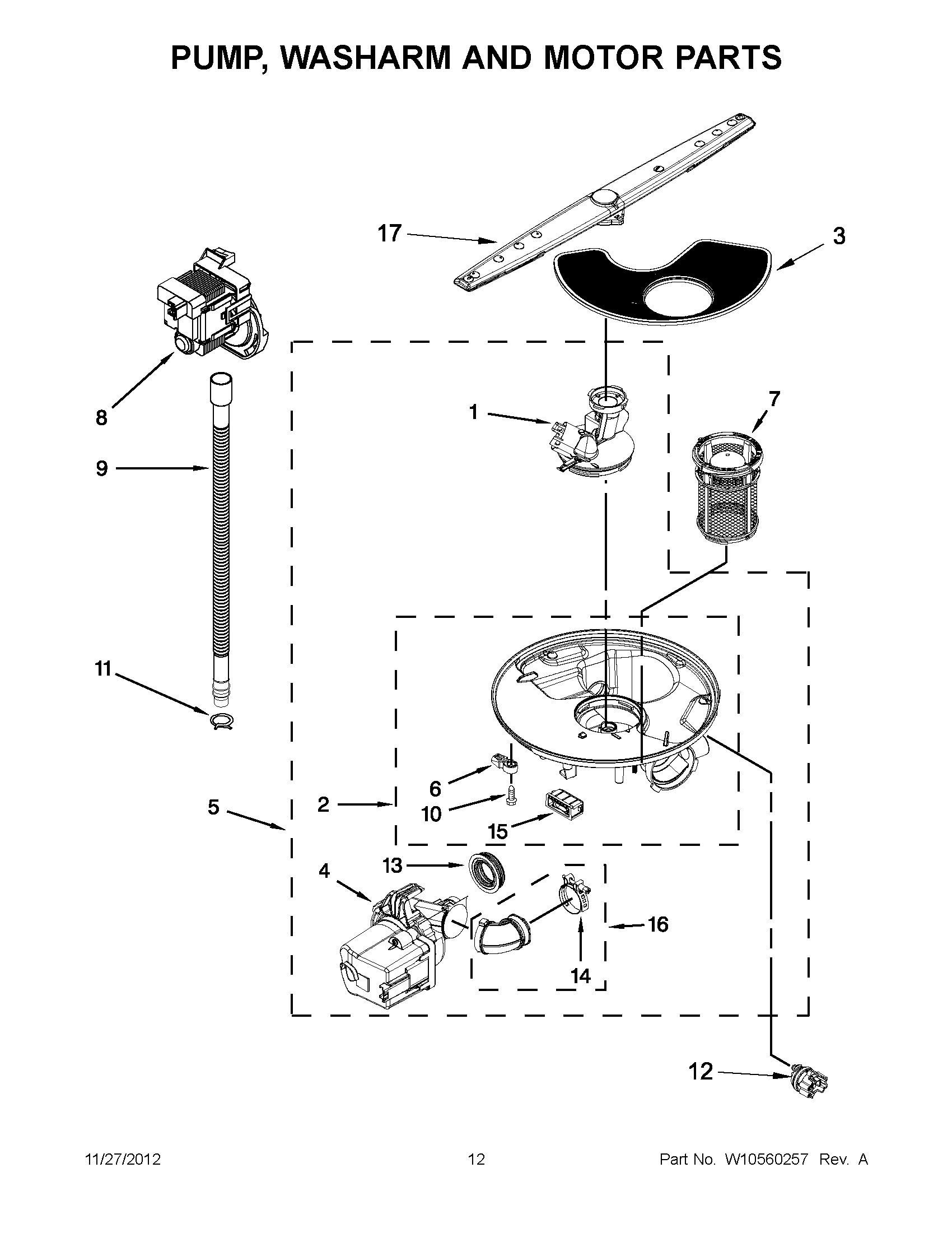 06 - PUMP, WASHARM AND MOTOR PARTS