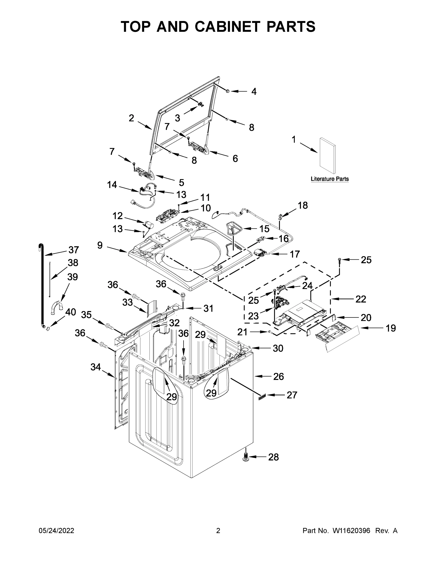 02 - TOP AND CABINET PARTS
