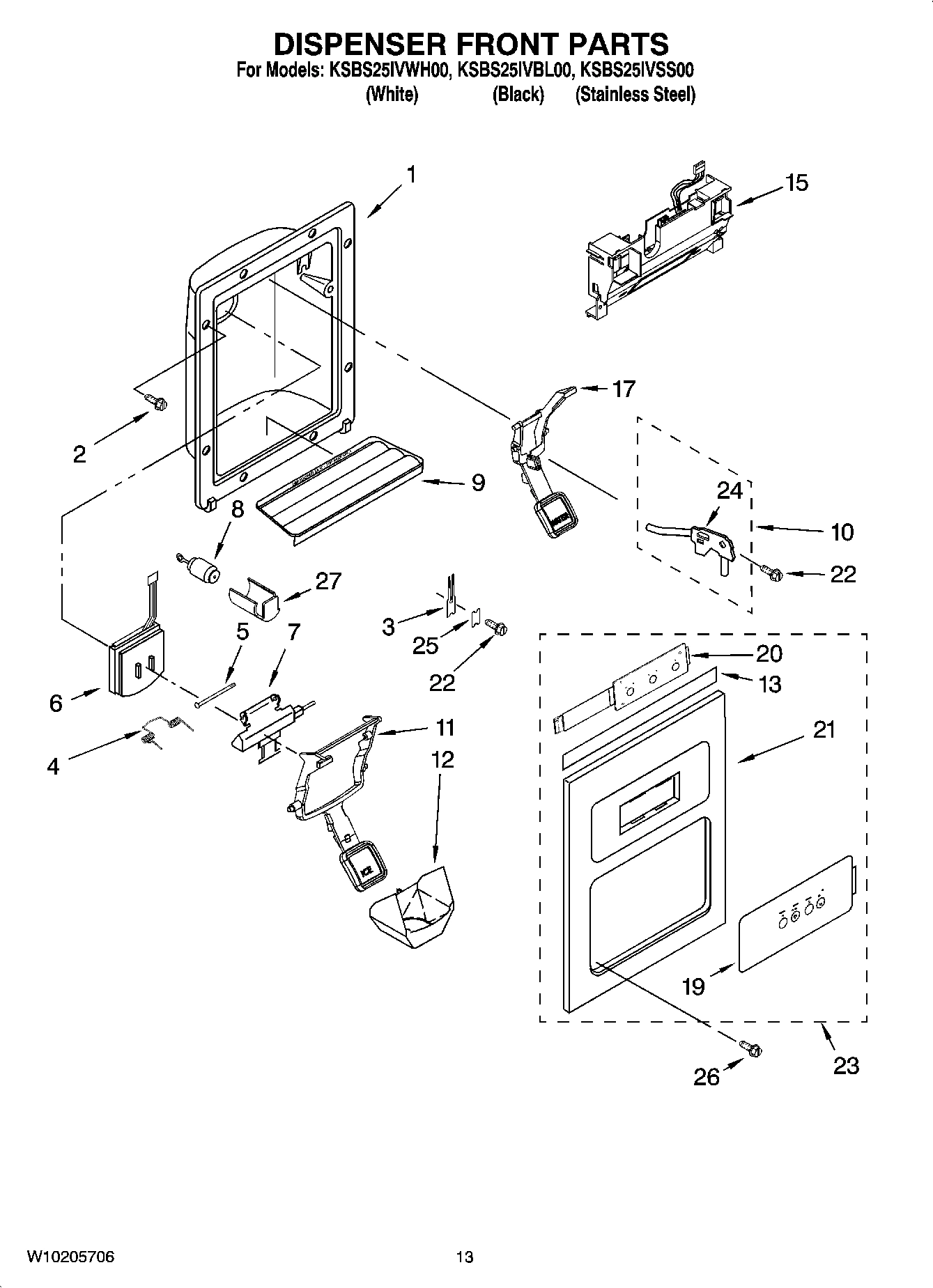 08 - DISPENSER FRONT PARTS
