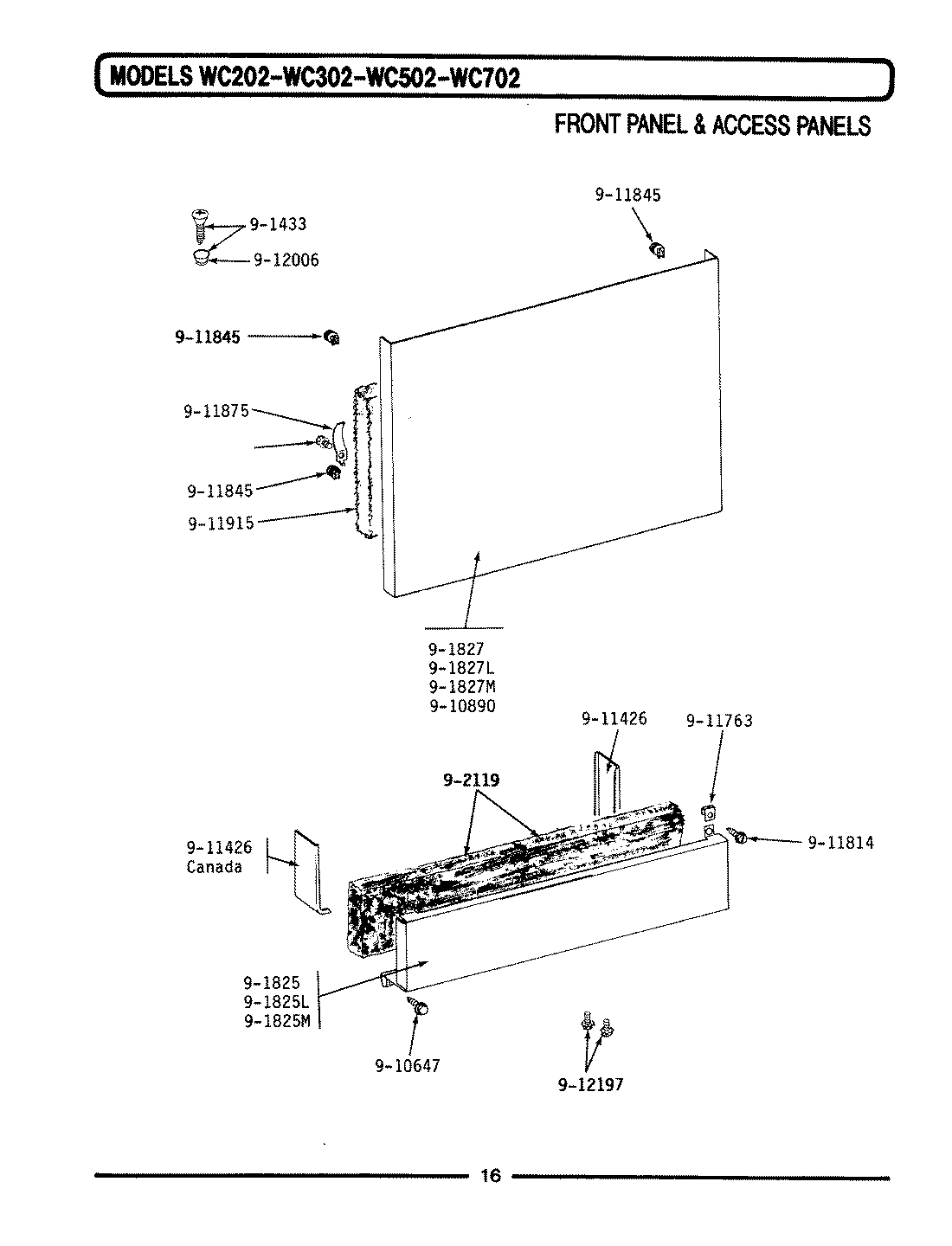 07 - FRONT PANEL & ACCESS PANELS (WC)