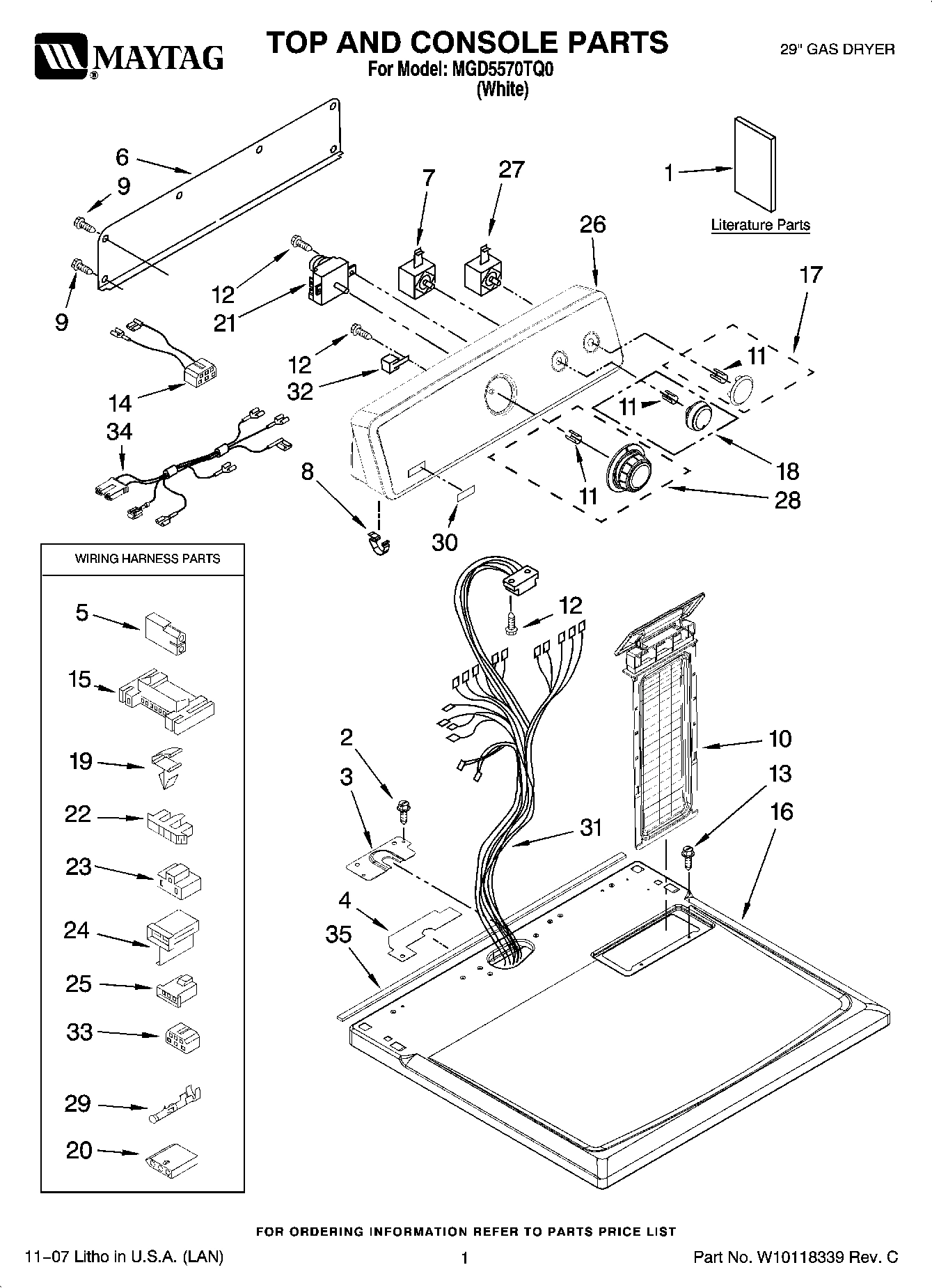 01 - TOP AND CONSOLE PARTS