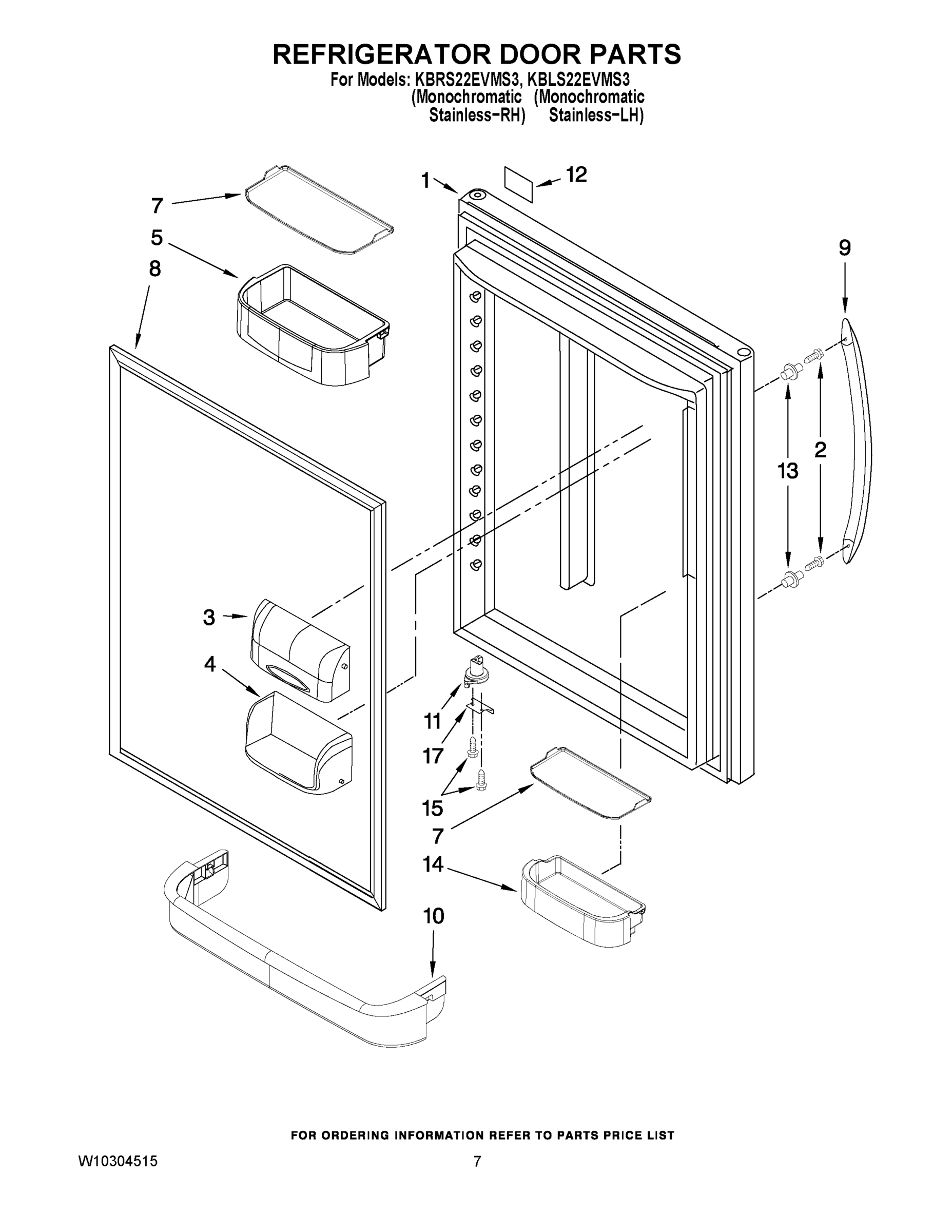 04 - REFRIGERATOR DOOR PARTS