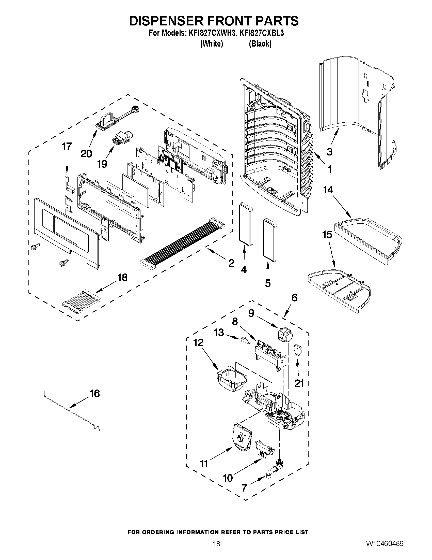 10 - DISPENSER FRONT PARTS