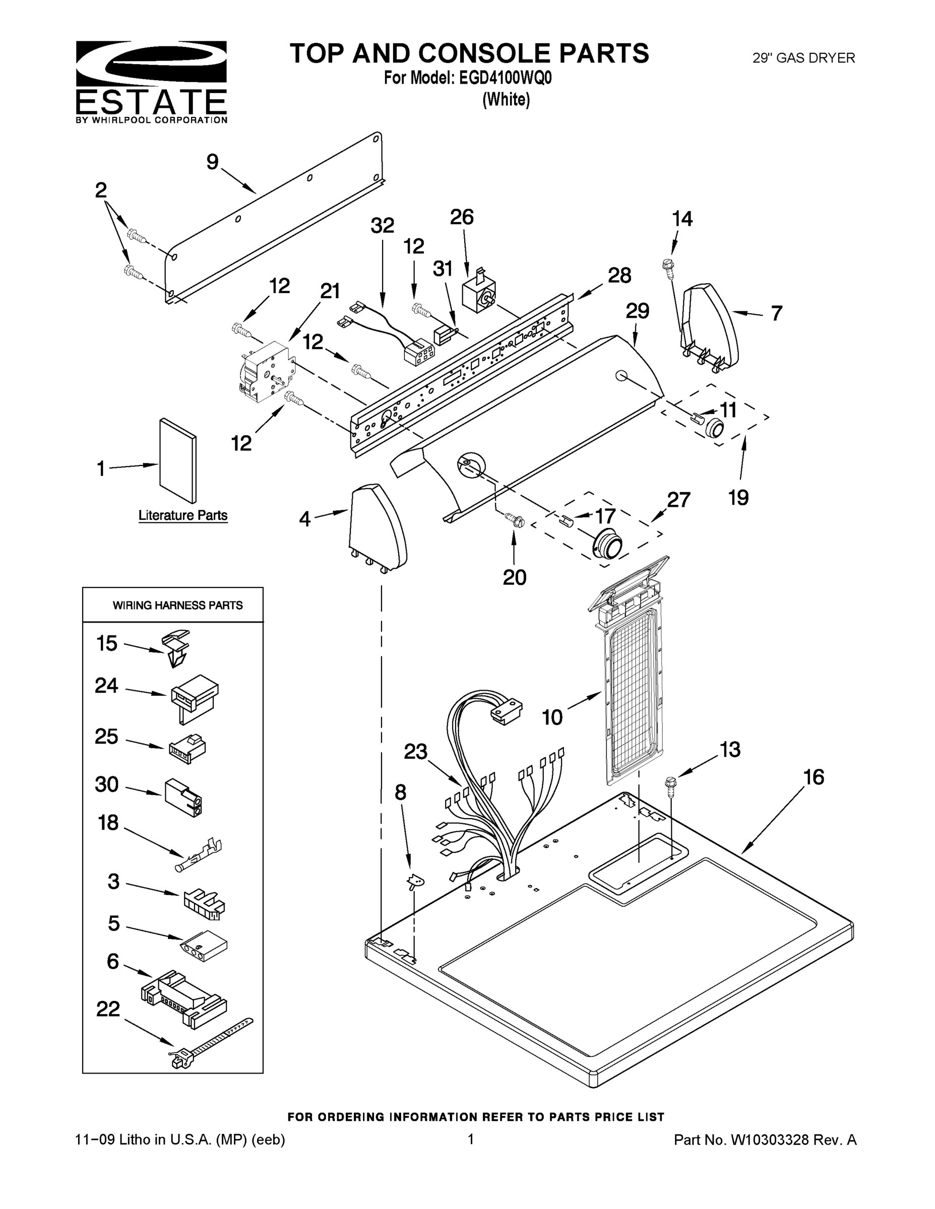 01 - TOP AND CONSOLE PARTS