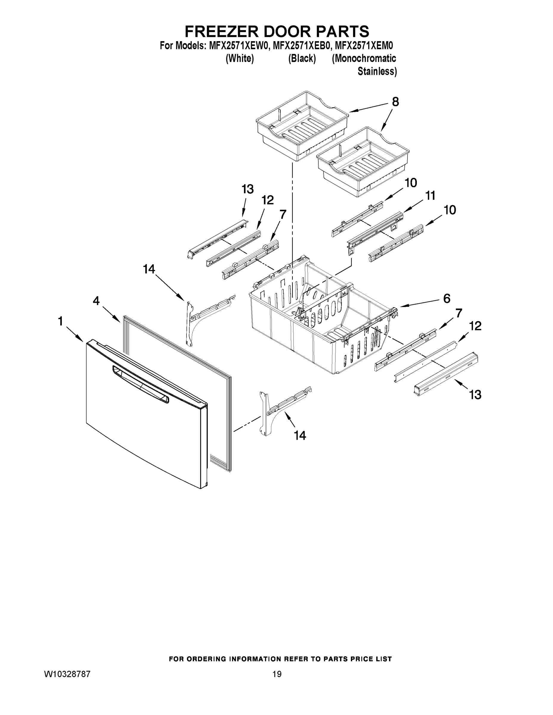 10 - FREEZER DOOR PARTS