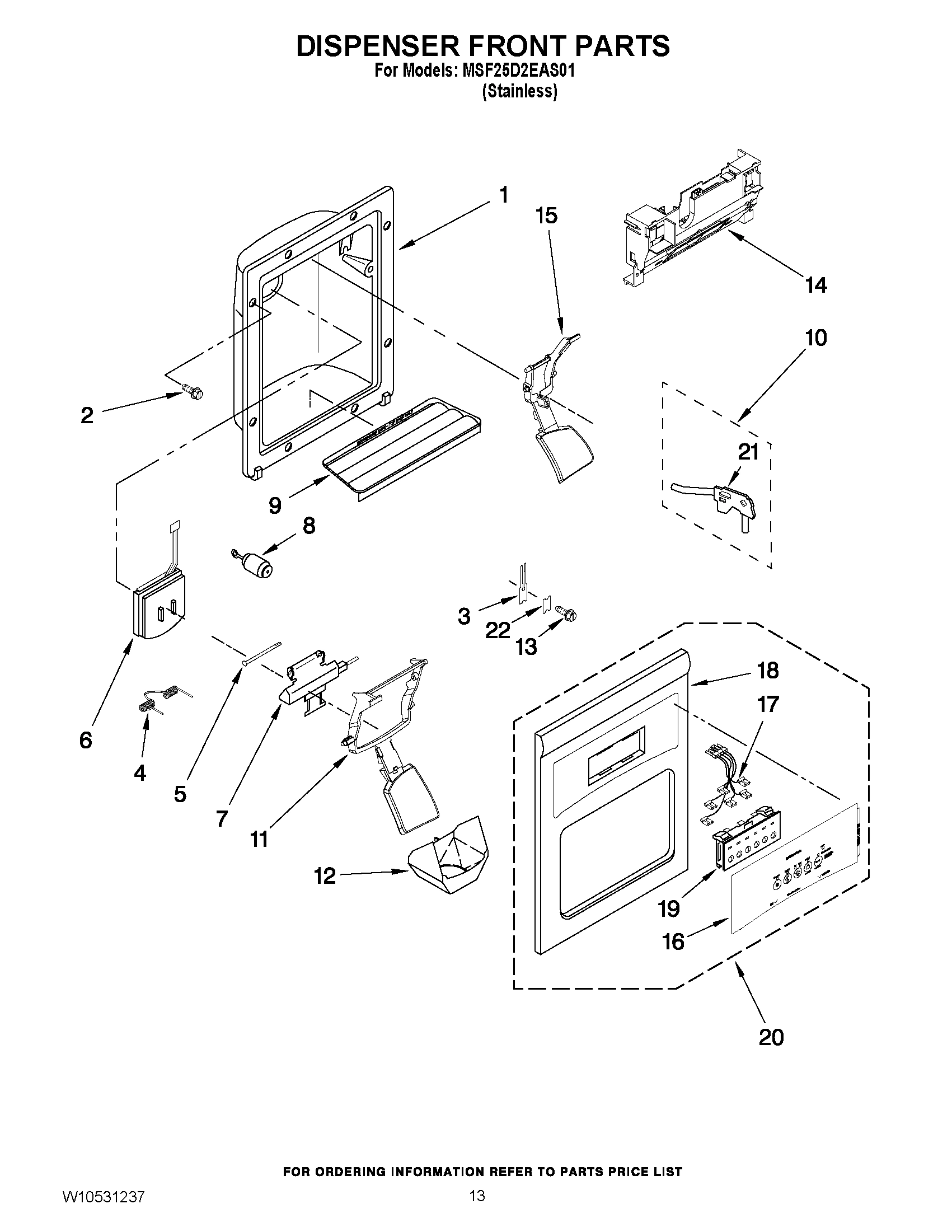 08 - DISPENSER FRONT PARTS