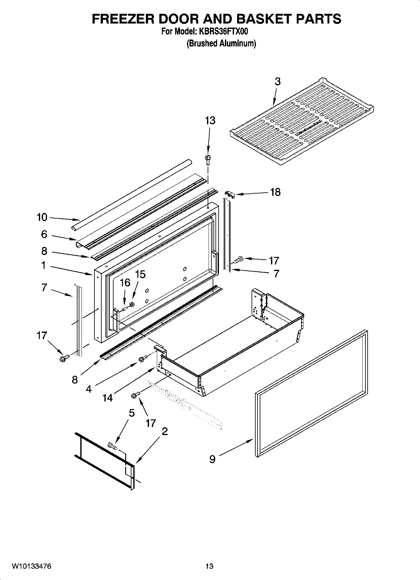 08 - FREEZER DOOR AND BASKET PARTS