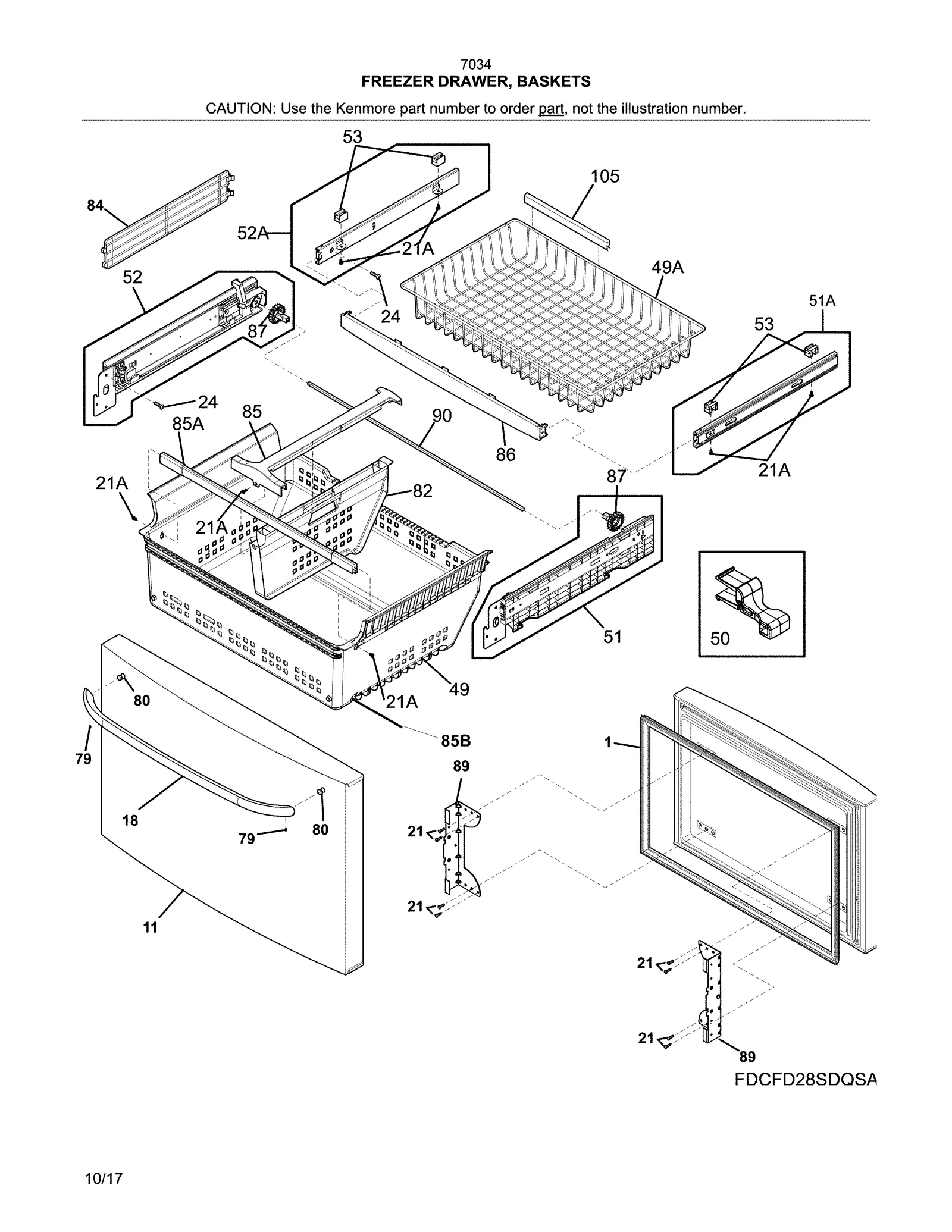 FREEZER DRAWER, BASKETS